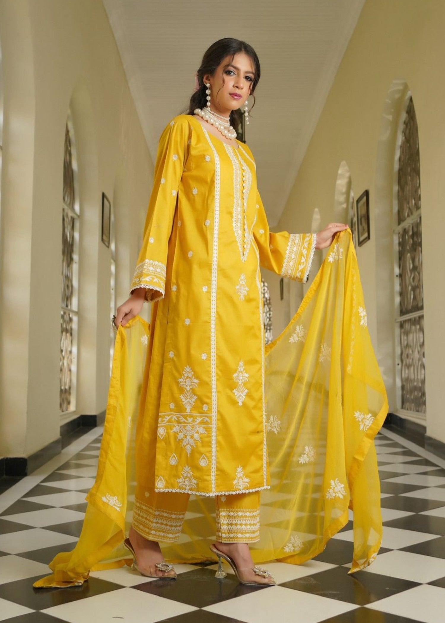 Rangoon Clothing Zaina Yellowish Women 3pcs