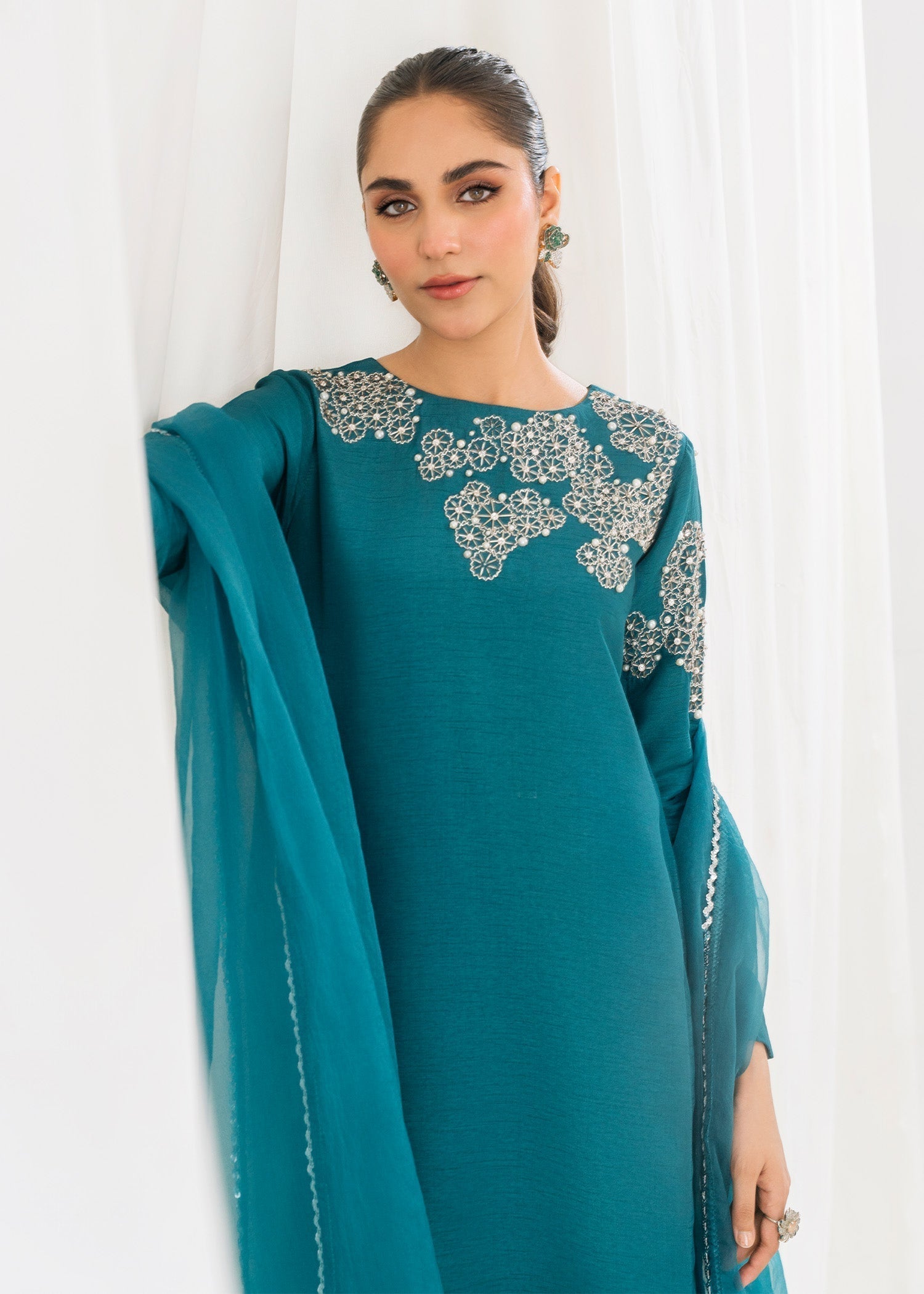 Rang-e-Haya Glimmer Core (Teal) Women 3pcs