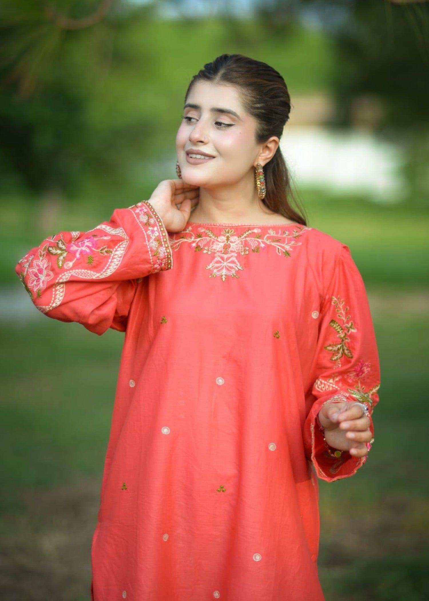 Tehzeeb Libas ZEHRA CORAL ELEGANCE Women 2pcs