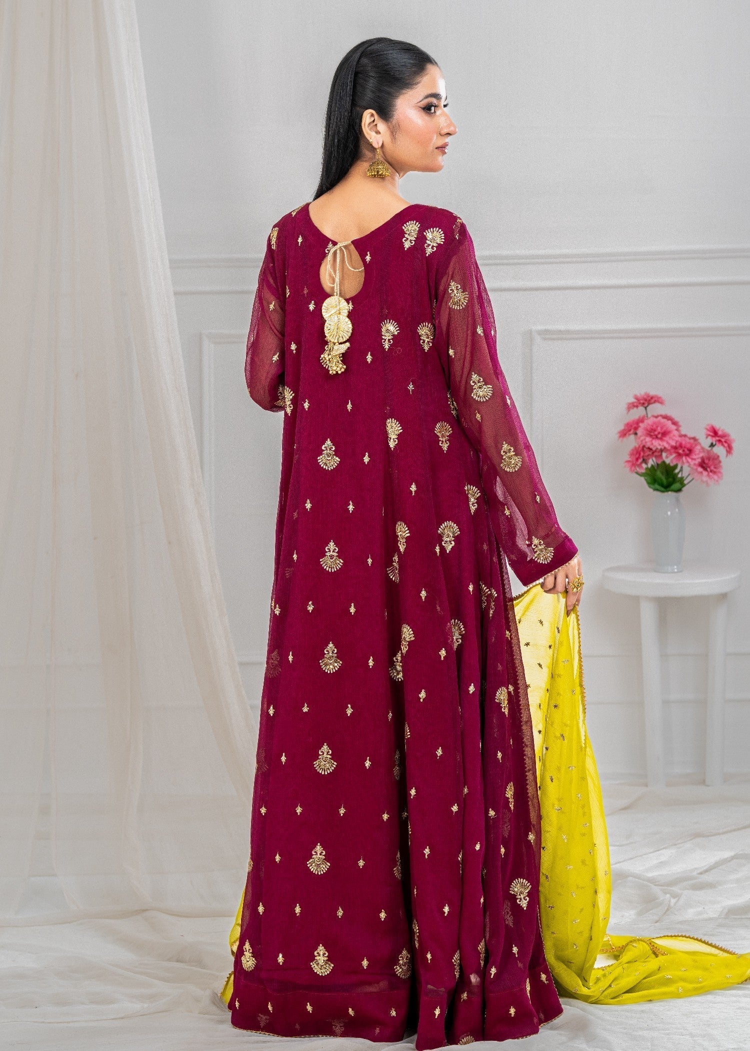 Ayesha Closet Gulnaar Cherry Red Women 3pcs