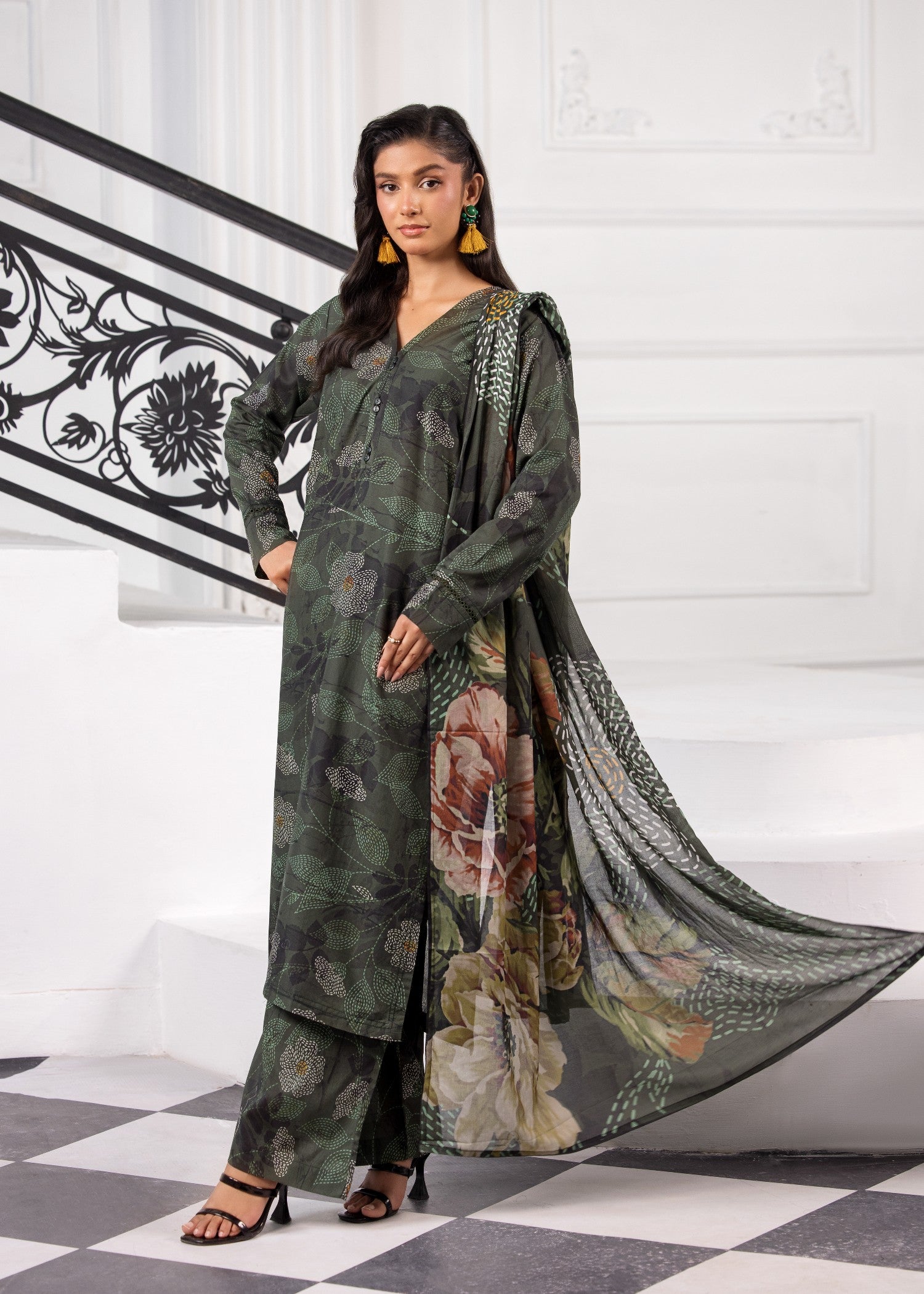 Bin Tayyab (BT006370 GRN 04) Women 3pcs