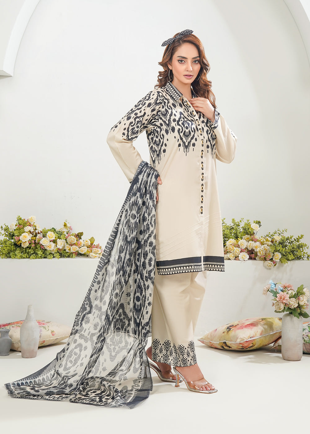 Elara Official Monochrome Grace Women 3pcs