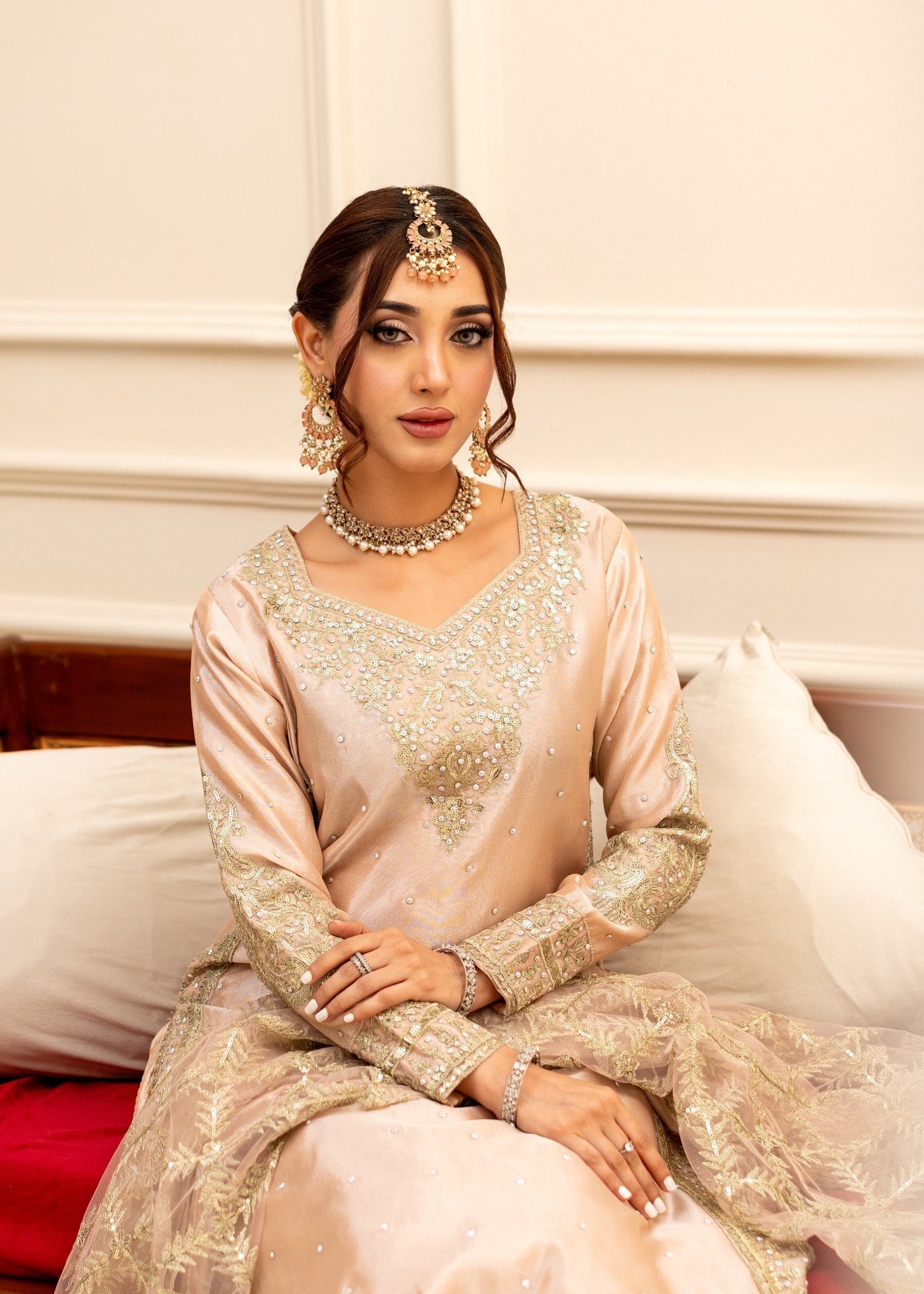 Alyssa Tea Pink suit ALL407 Women 3pcs