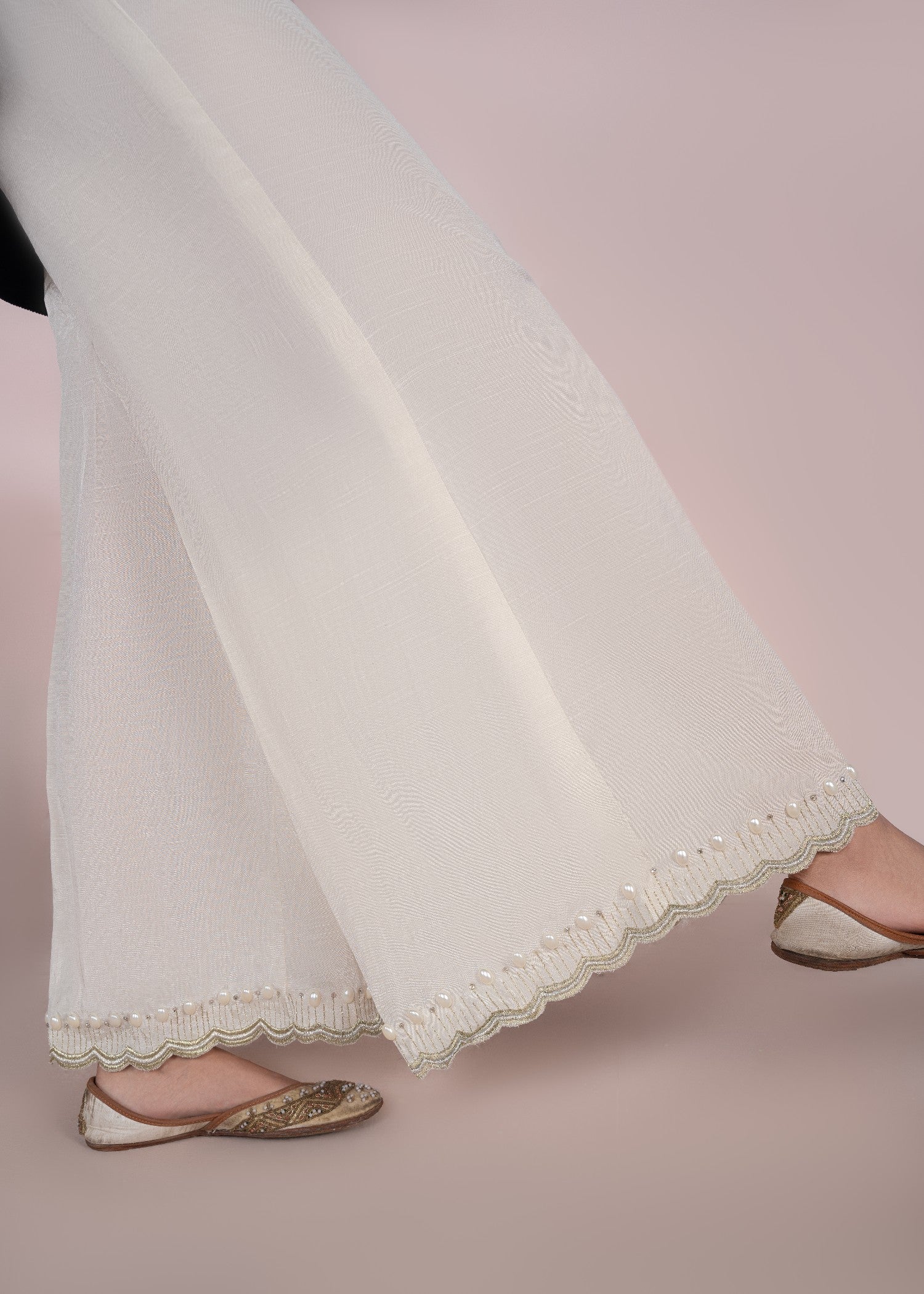 Rang-e-Meeras Ivory Pearls Pants Women 1pcs