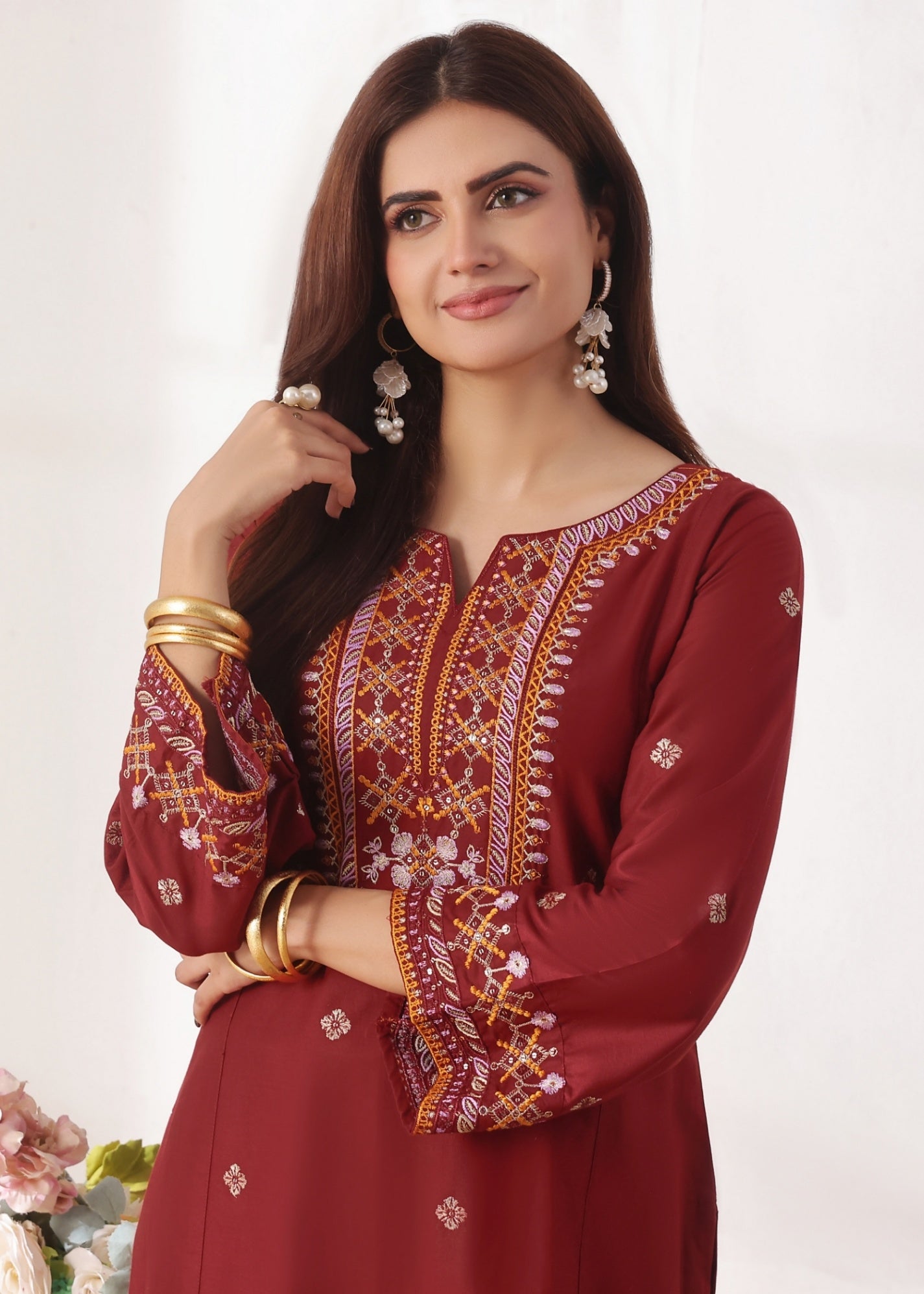 Ayra Pret Sehar Maroon Women 2pcs