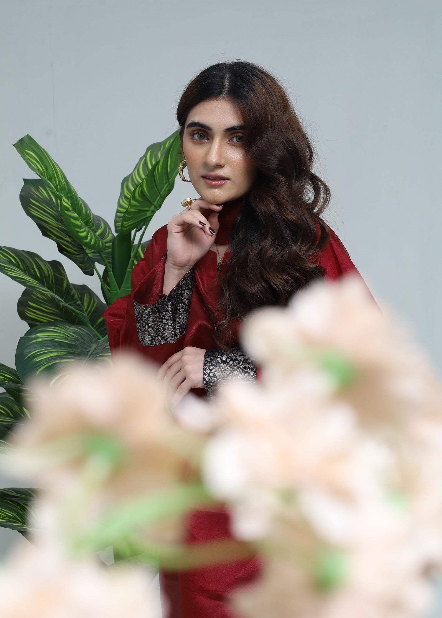 Zamnah Ruby Elegance Women 3pcs