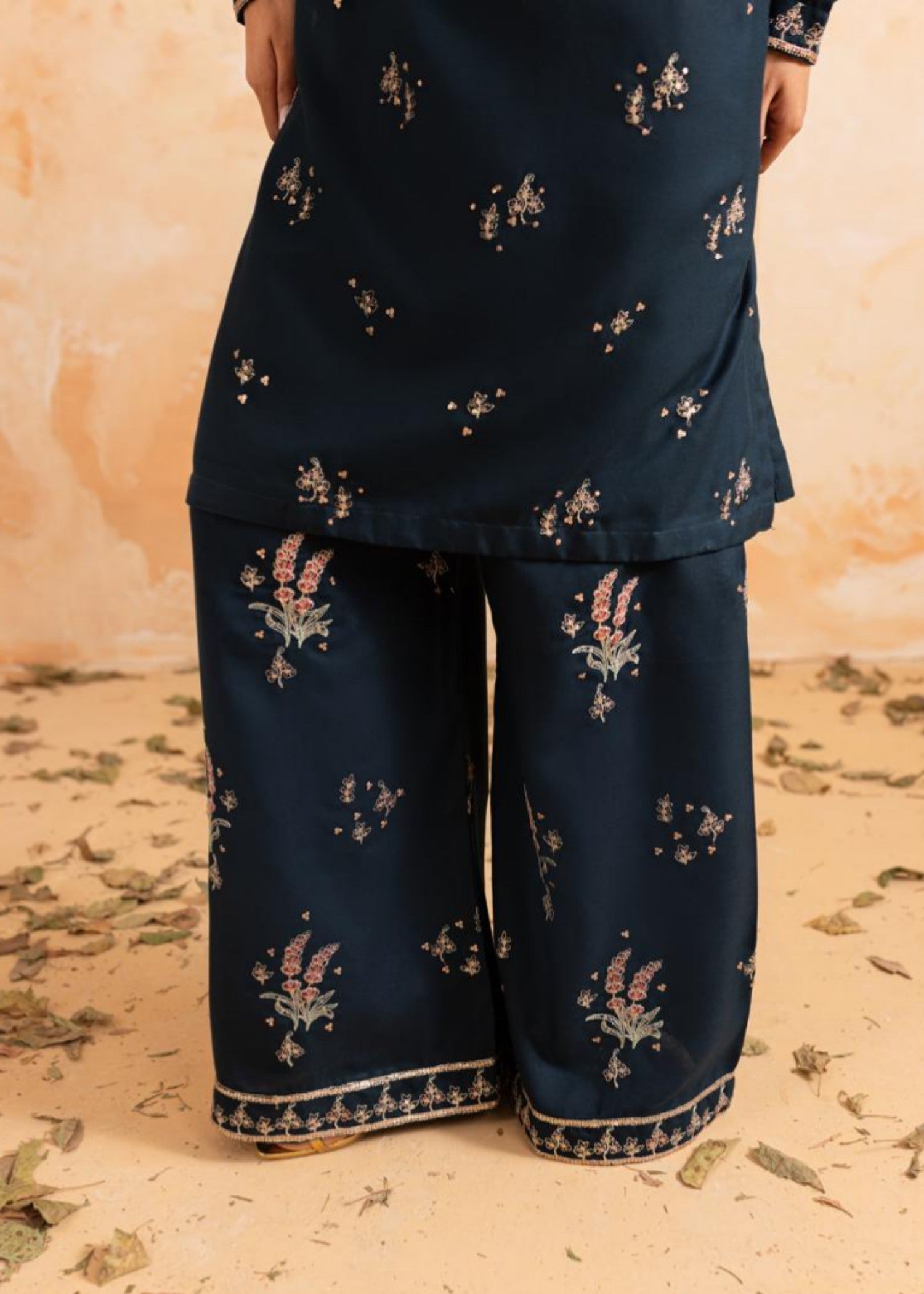 Afsarah Blue Berry Luxury Embroidered Stitched Dress Women 2pcs