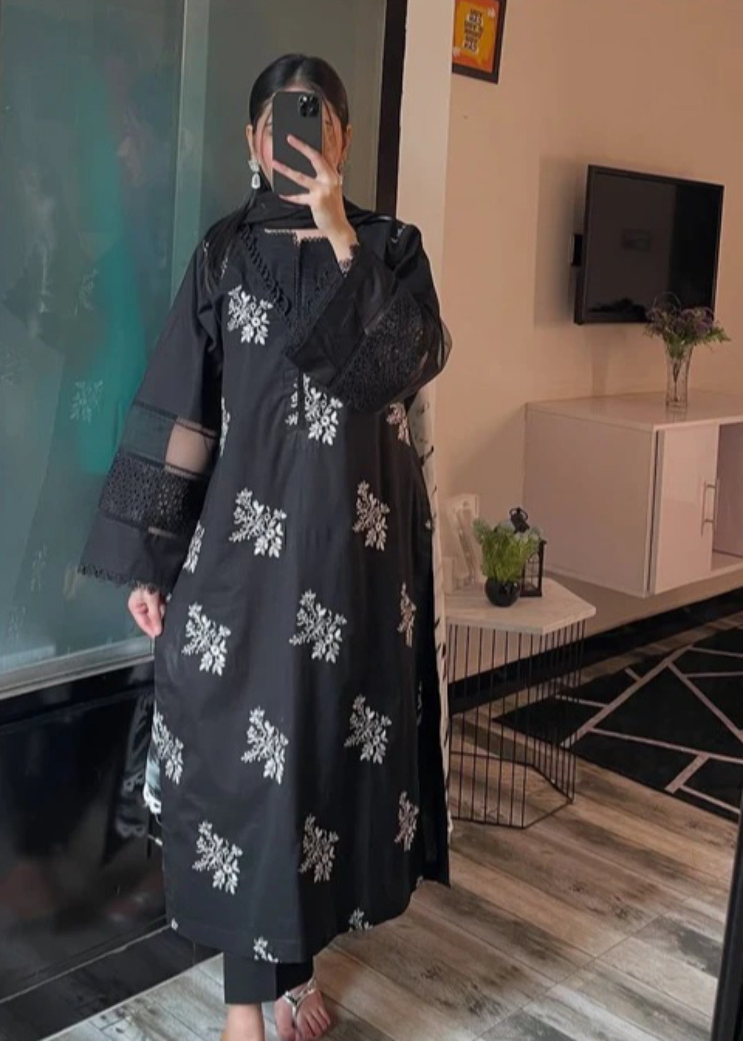 Chaudhary Arts Nora Black Embroidered Women 3pcs