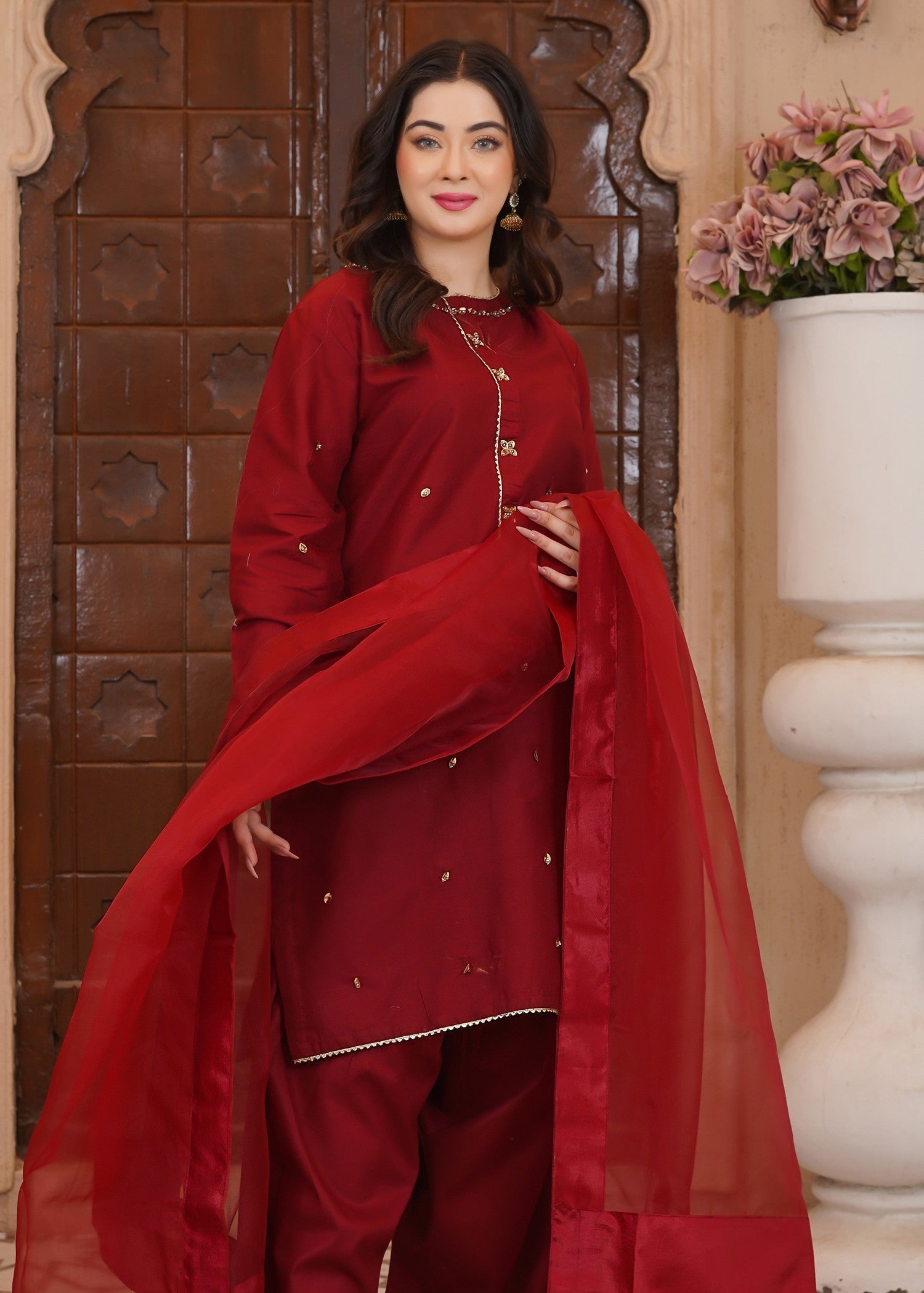 Waniya Awais WAF D12 (Farshi Shalwar) Women 3pcs