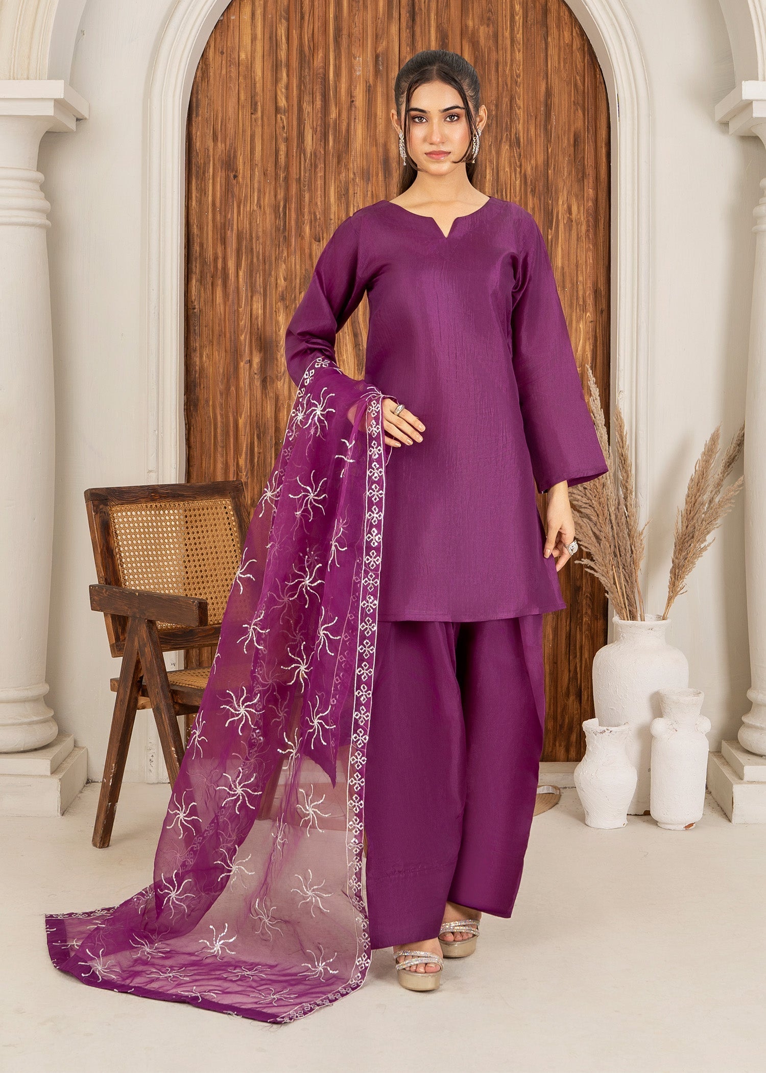 Aster Farshi Shalwar Desert Rose Women 3pcs