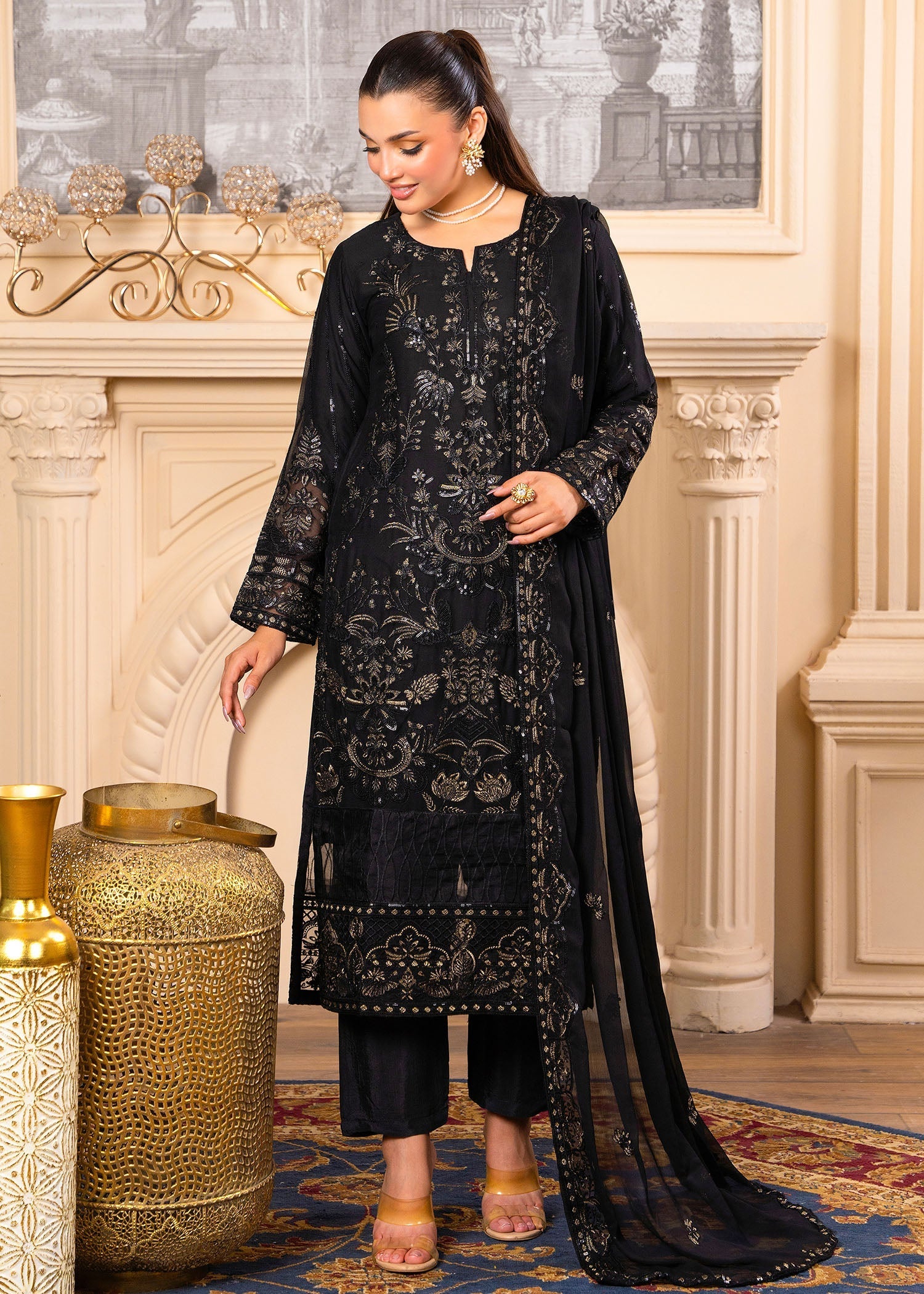 Zahab By M Siyah Sitara Women 3pcs