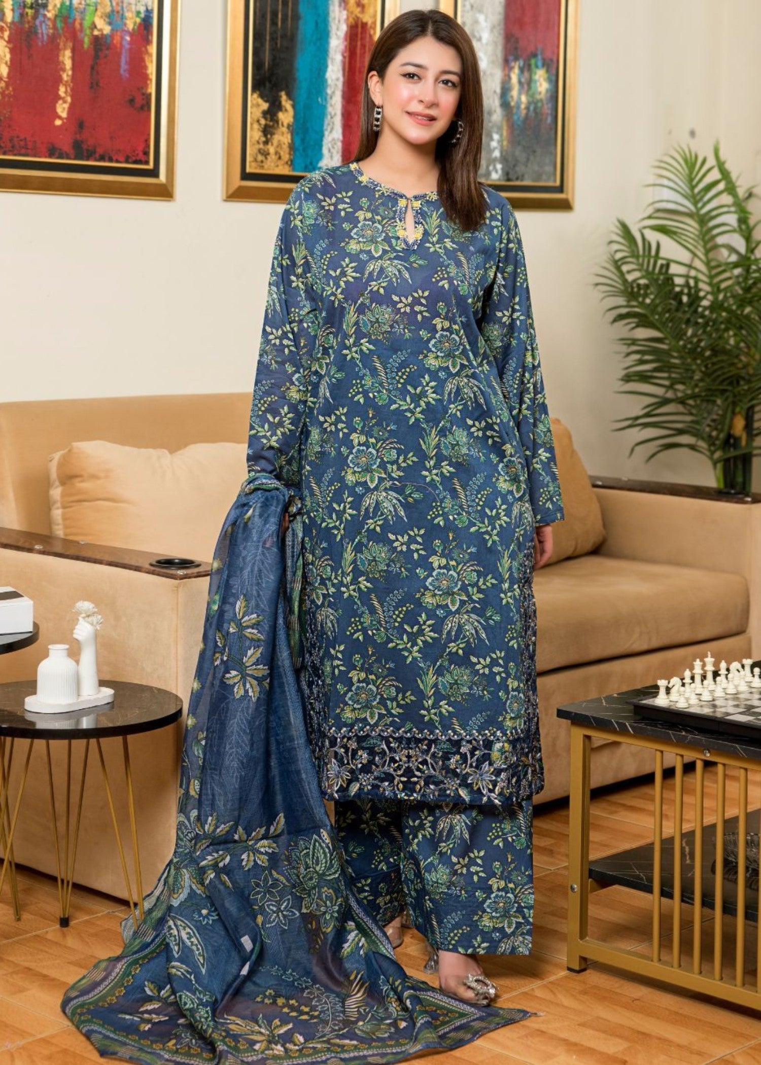 Alfatah Pret Printed Lawn with Embroidery RANAAI S25 0021 Women 3pcs