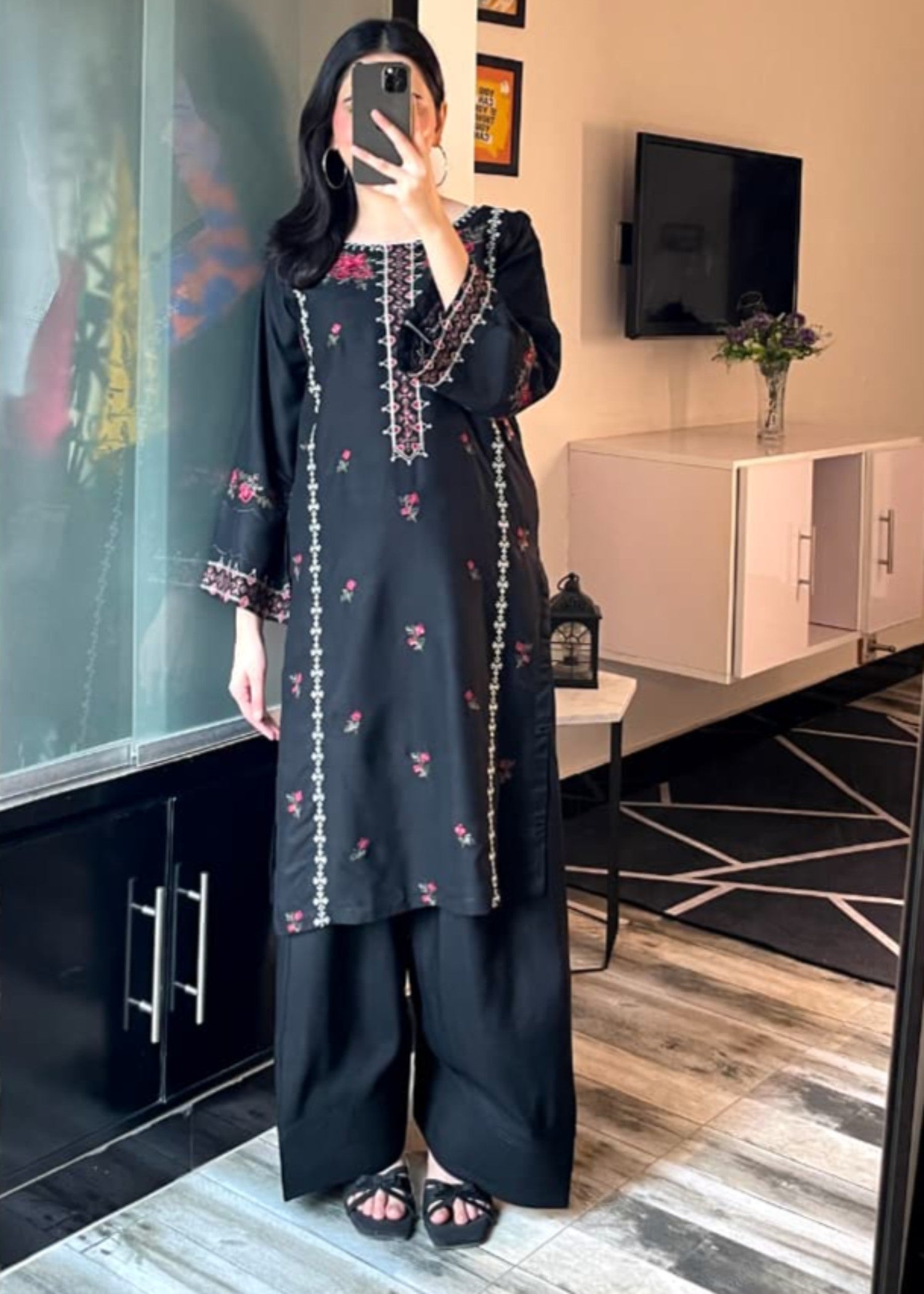 Tehzeeb Libas LUXURY EMBROIDER WITH FARSHI Women 2pcs