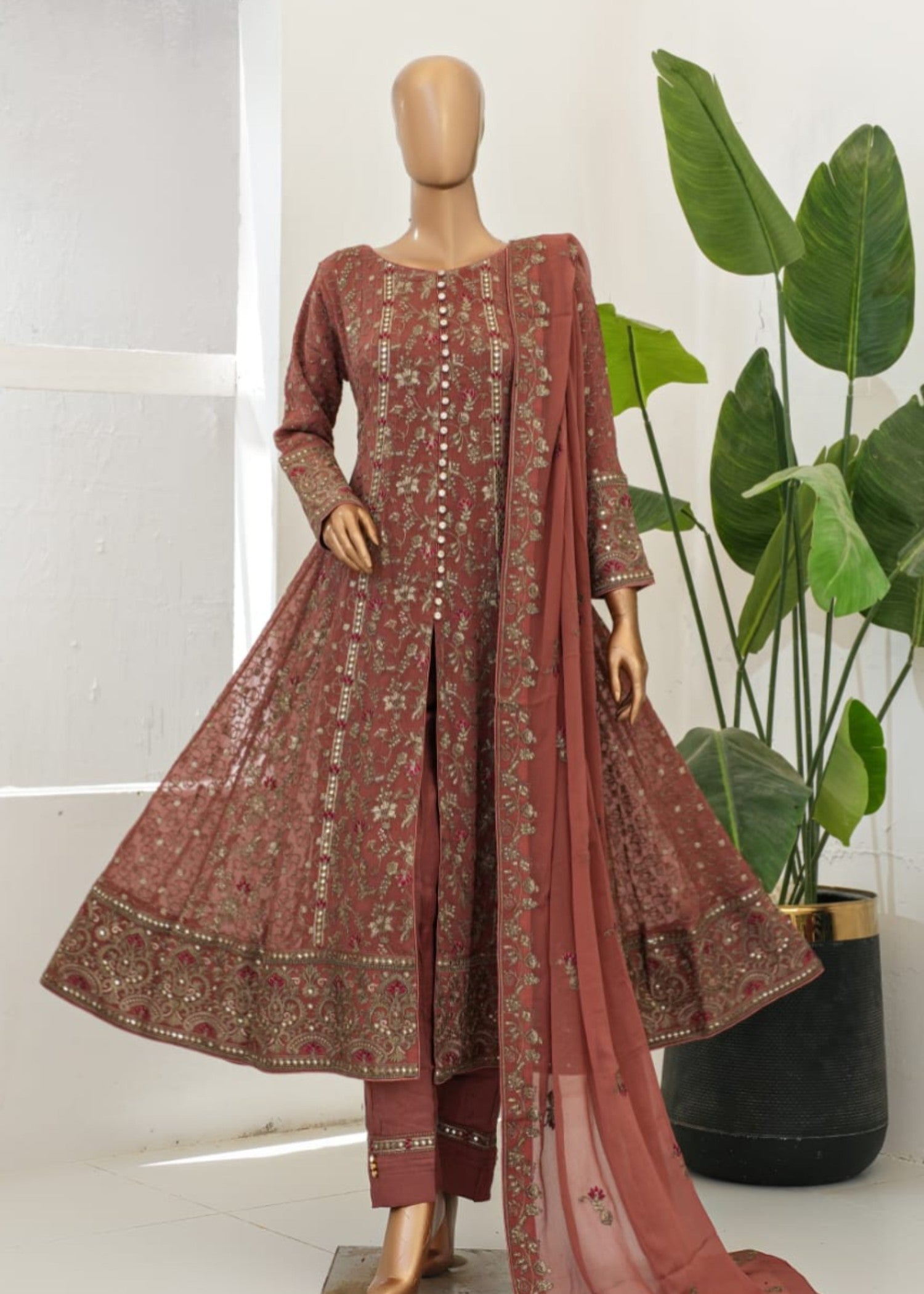 Ahmed Creations RIMSHA ROSE WOOD Women 3pcs