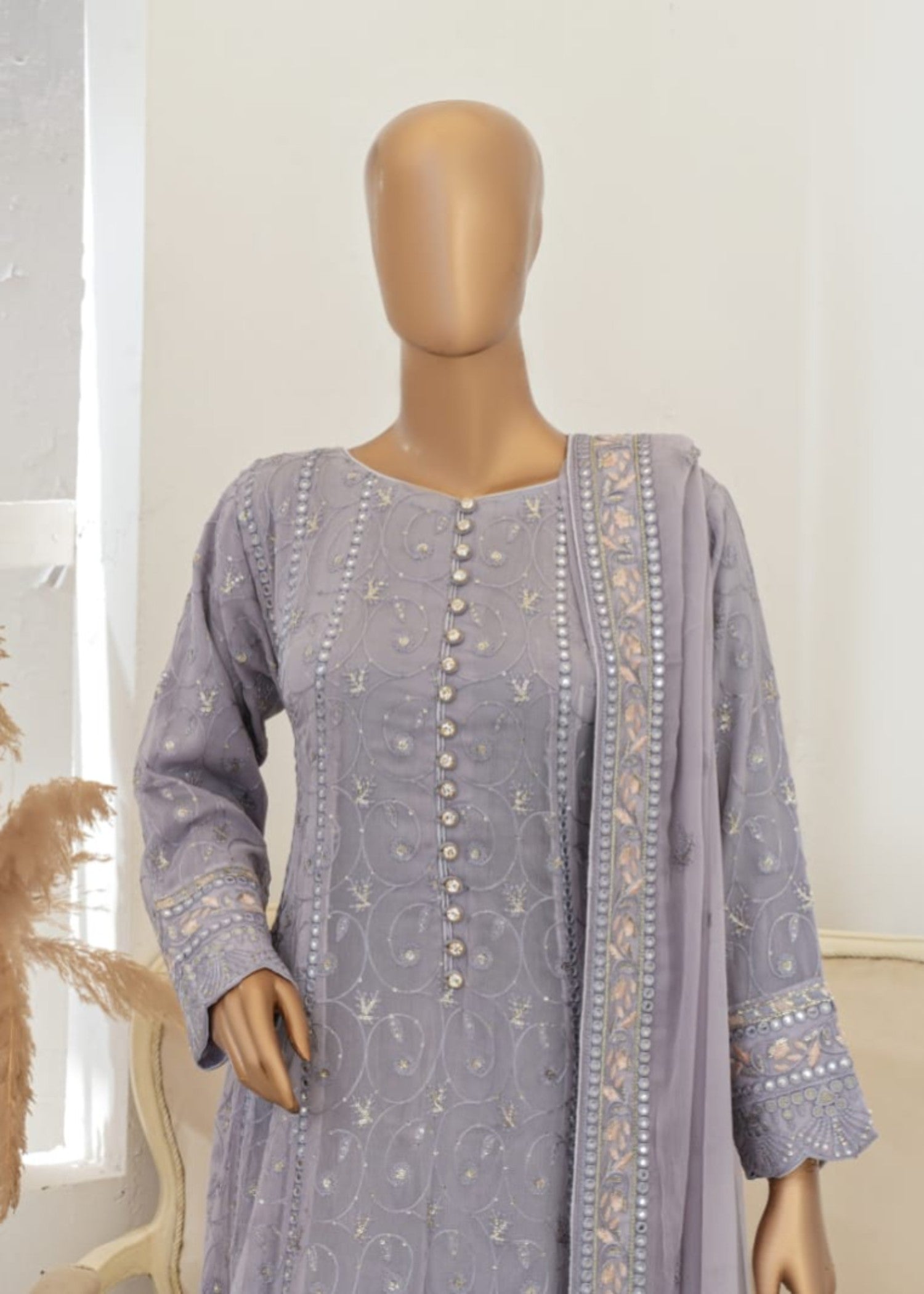 Ahmed Creations Mahajabeen Grey Women 3pcs