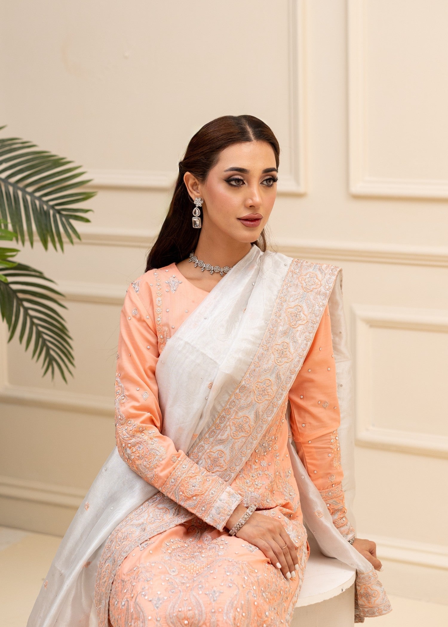 Alyssa Light salmon suit ALL406 Women 3pcs