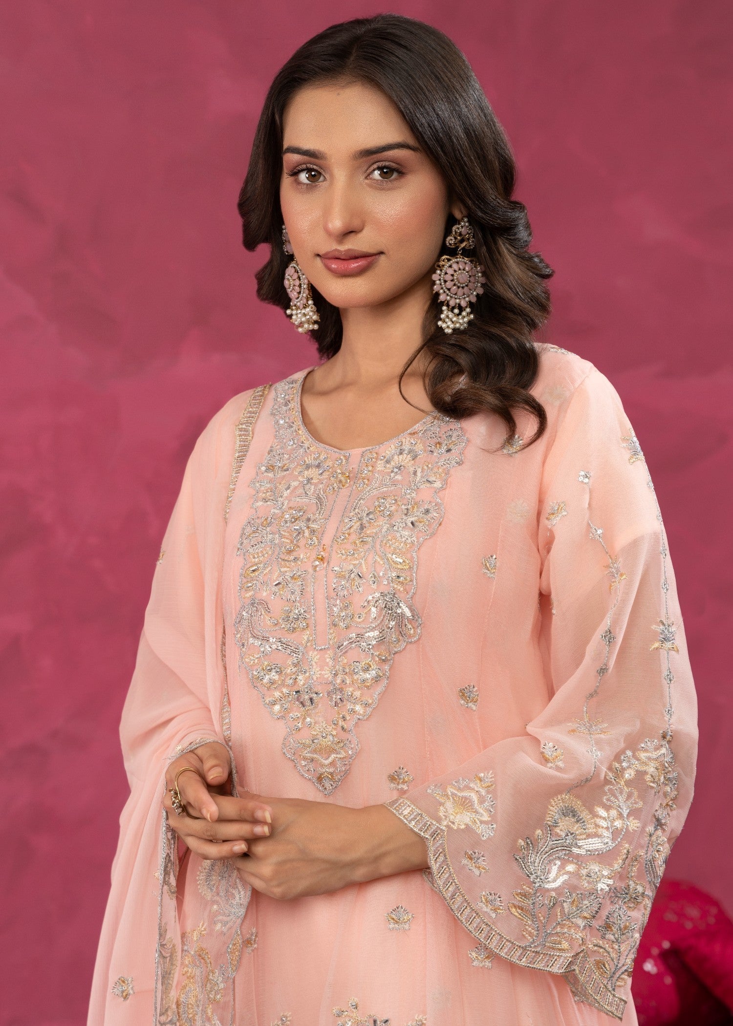 Four Season Boutique ZEBA FROK PEACH Women 3pcs