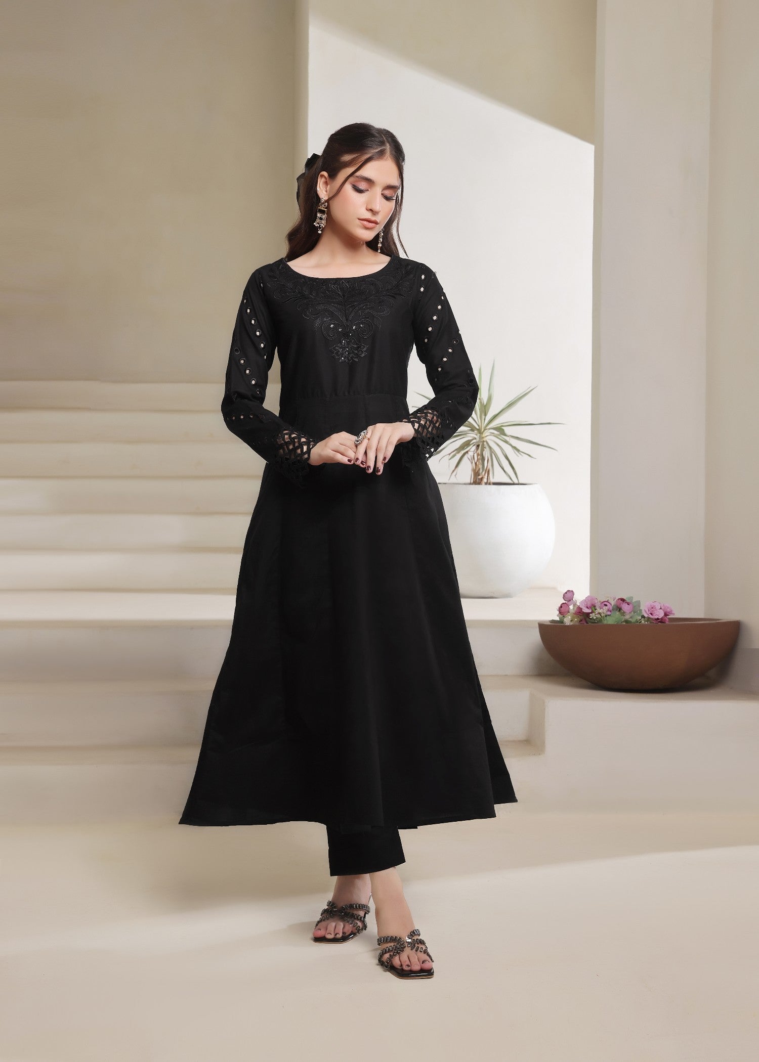 Luxeurs Mist Embroidered Lawn Dress Women 3pcs