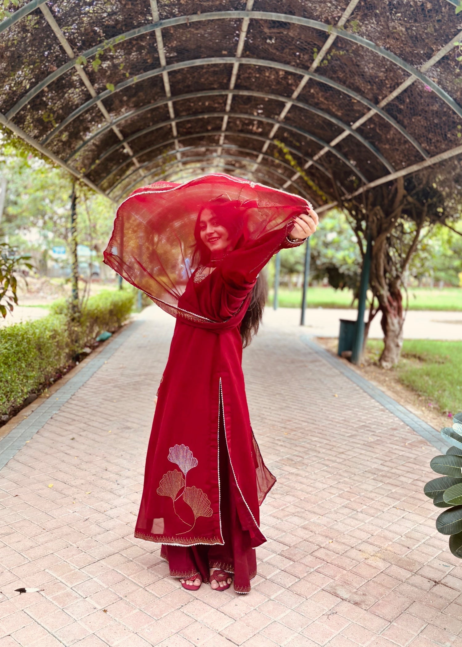 Suits By Sadia MAROON IRON STONE Women 3pcs