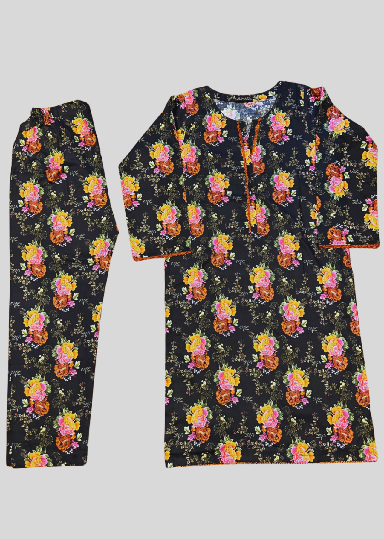 Salimas Lawn Stitched Suit – Vibrant Garden Grace Women 2pcs