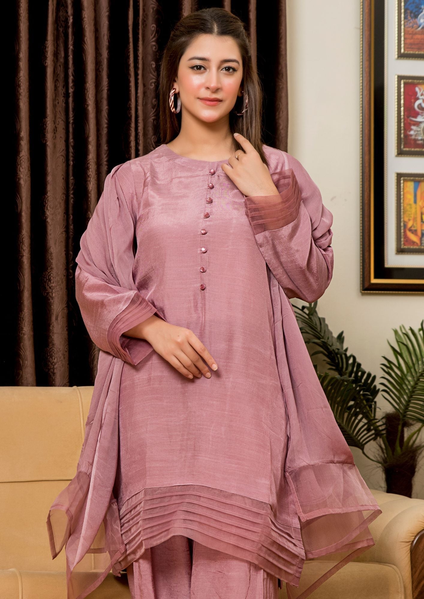 Yolo Pret Raw Silk with Farshi Shalwar ROZANA S25 0024 Women 3pcs