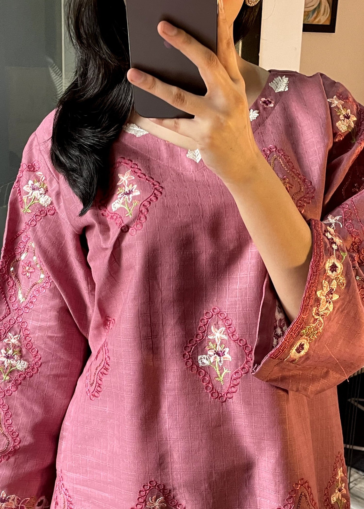 Tehzeeb Libas NOIR BLOOM PINK Women 2pcs