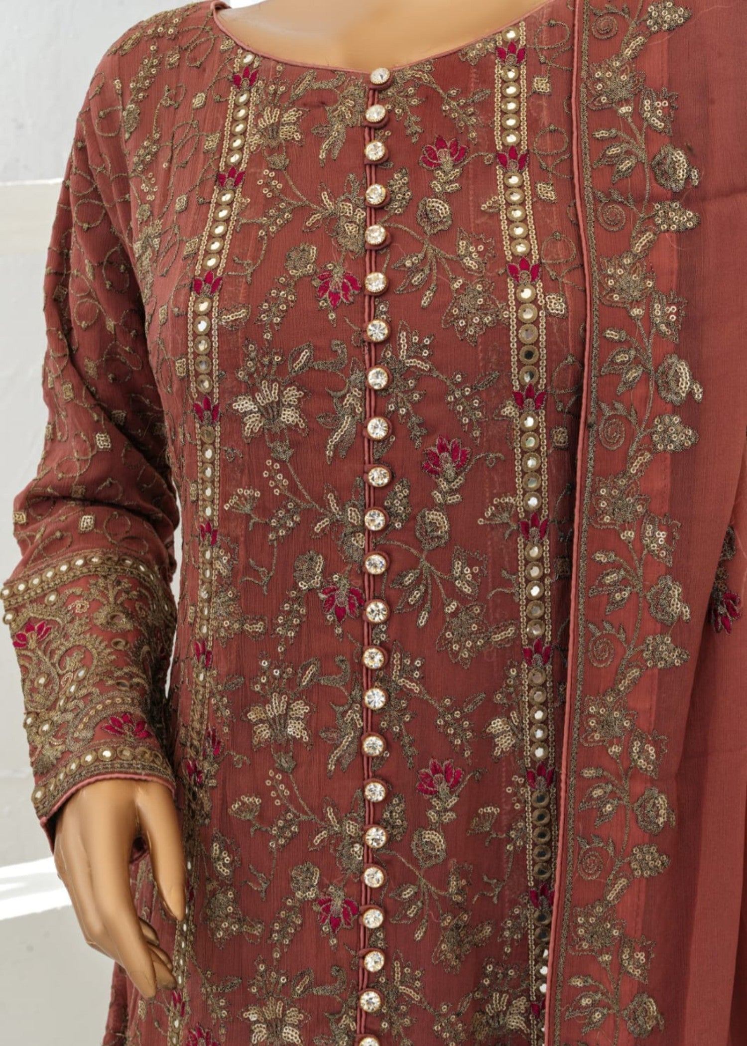 Ahmed Creations RIMSHA ROSE WOOD Women 3pcs