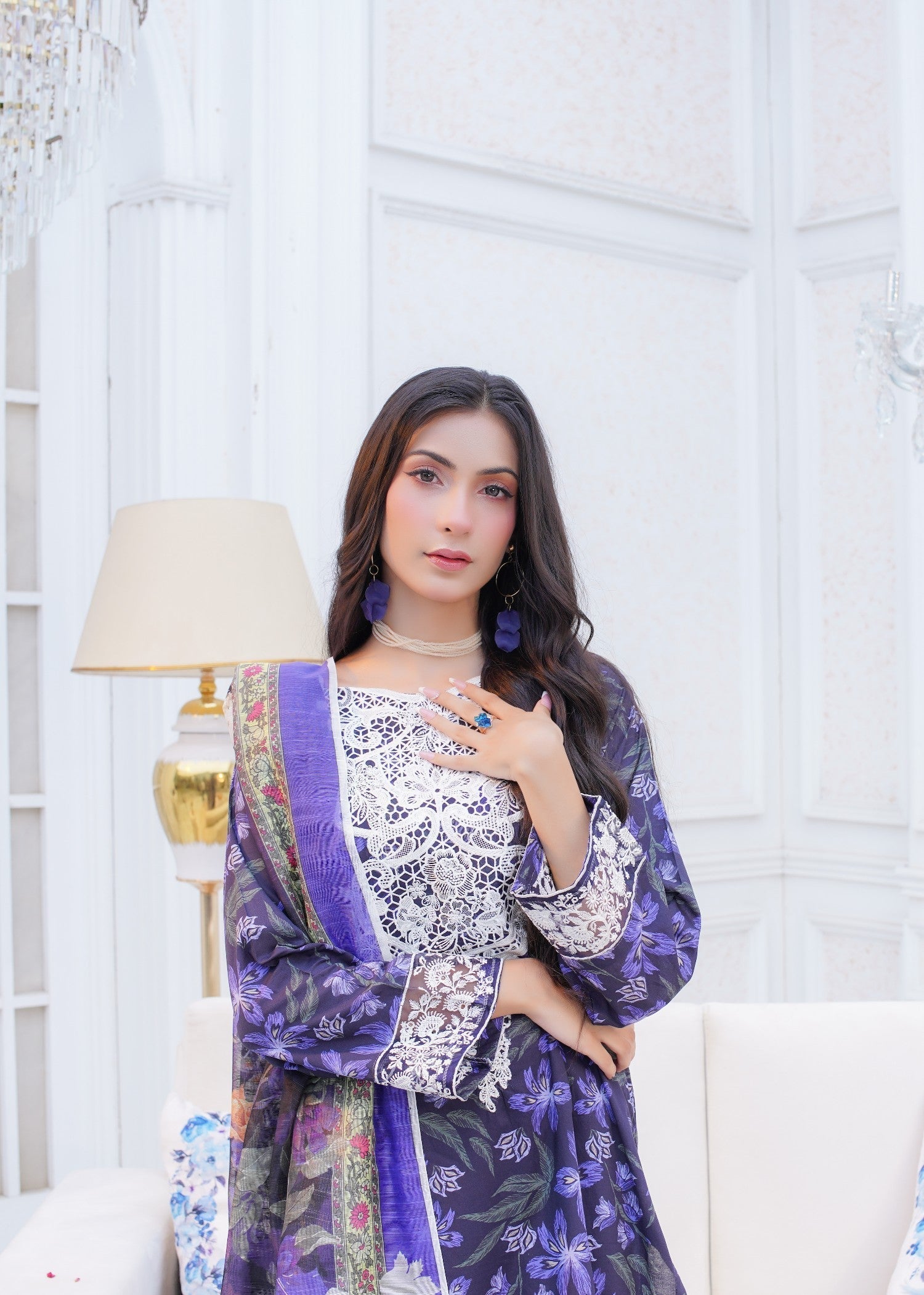 Safdar Embroidery Printed Pure Lawn Embroidered 07 Women 3pcs