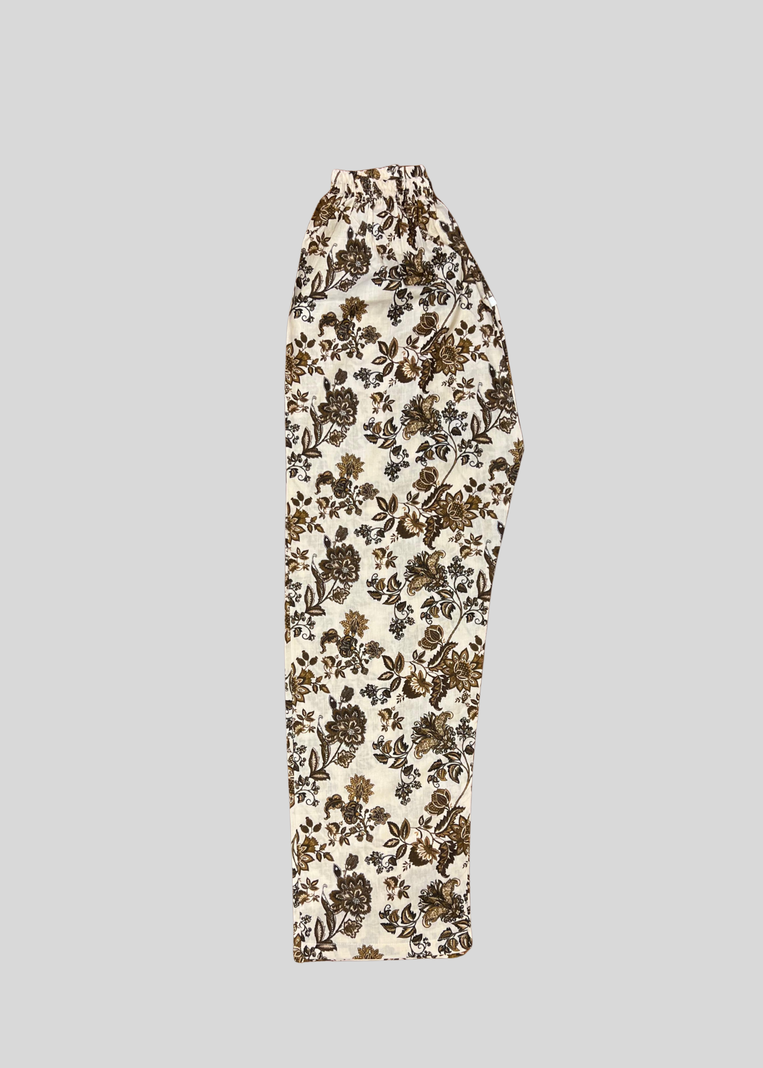 Salimas Elegant Beige & Brown Floral Lawn Suit for Women Women 2pcs