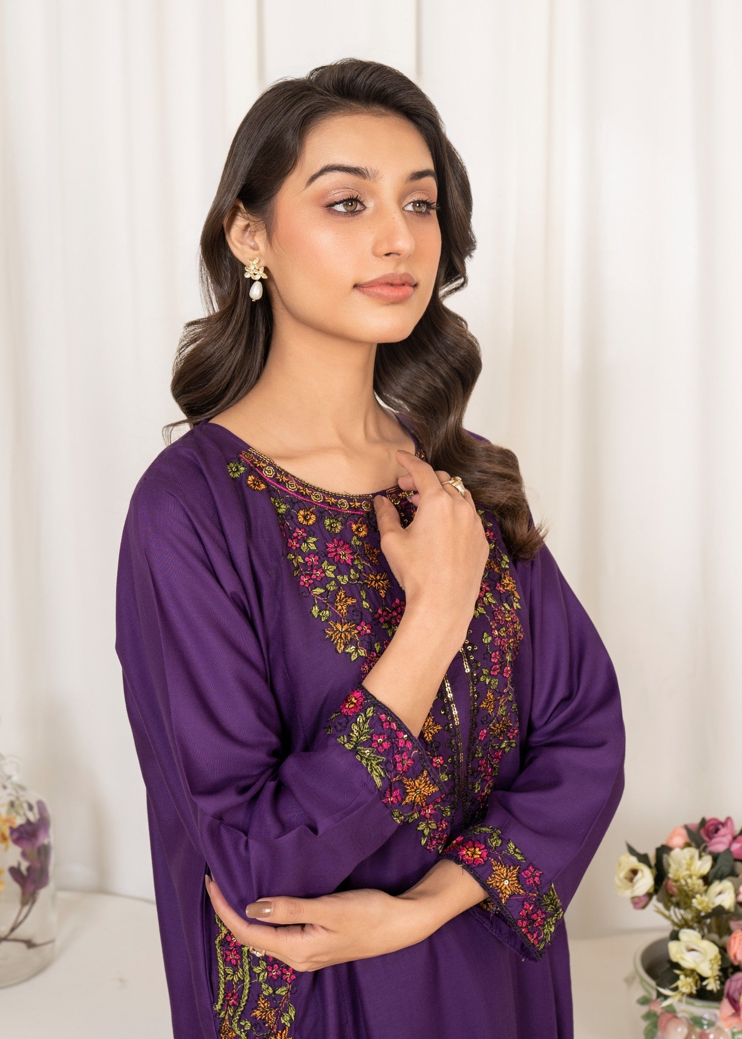 Bin Fatteh Fashion POCKET PURPLE Women 2pcs