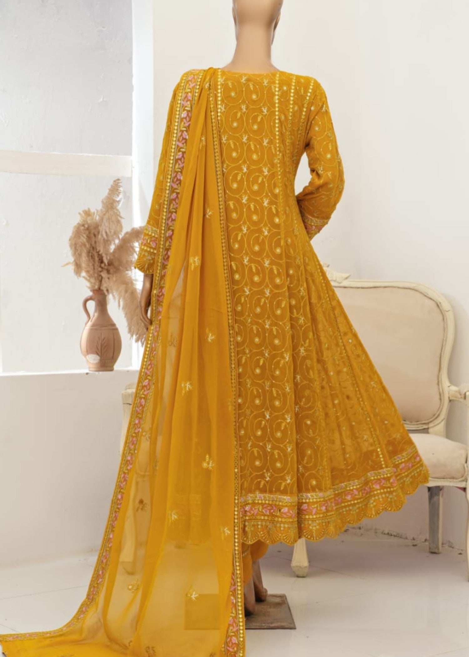 Ahmed Creations Mahajabeen Mustard Women 3pcs