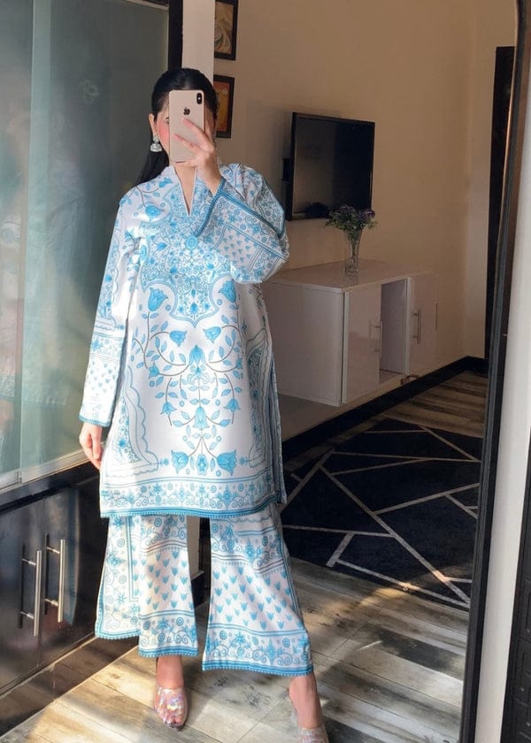Shanghai Preet "Azure Elegance Lawn Set" Women 2pcs