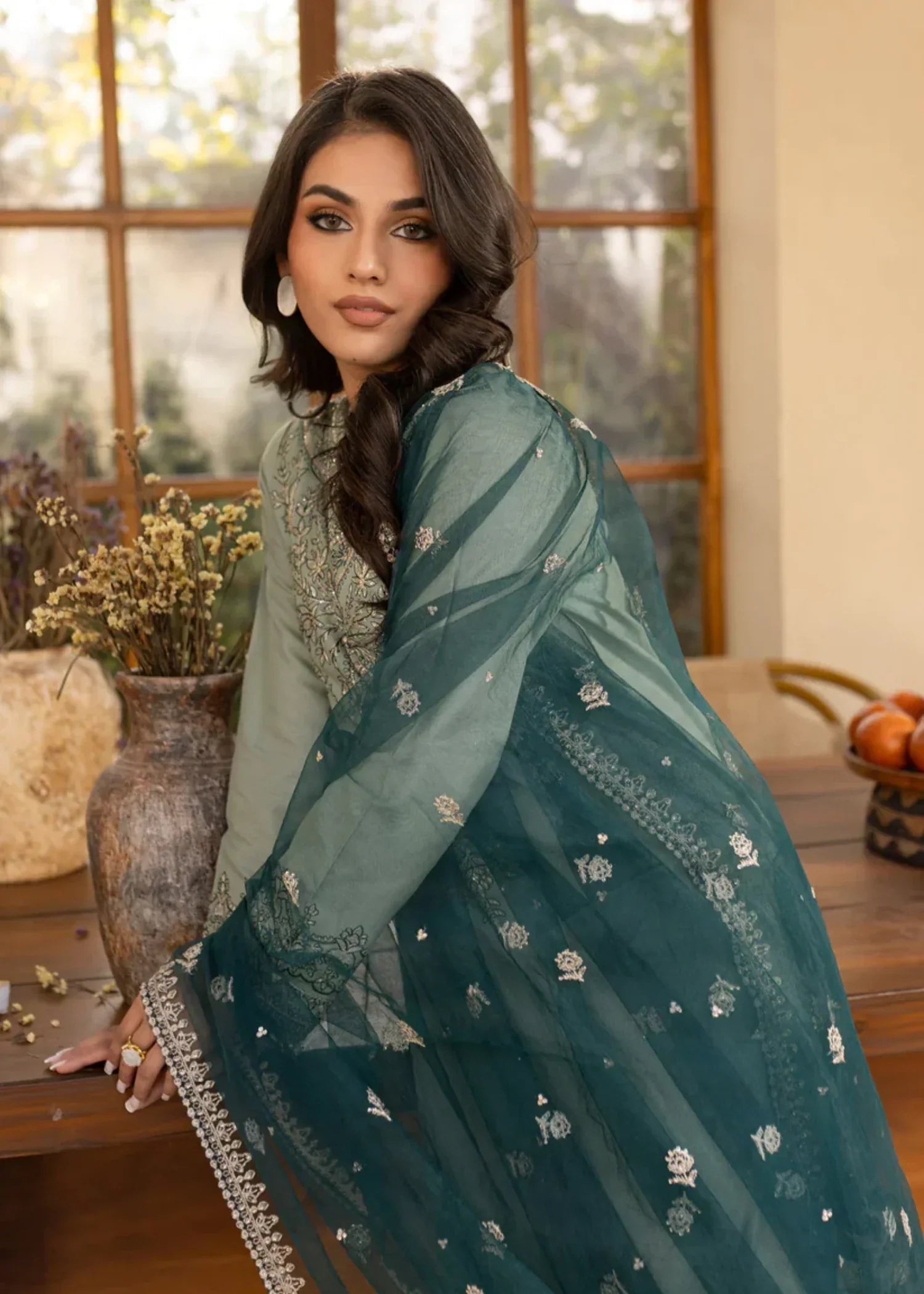 Stylish Collection SEA SAND EMBROIDERED Women 3pcs