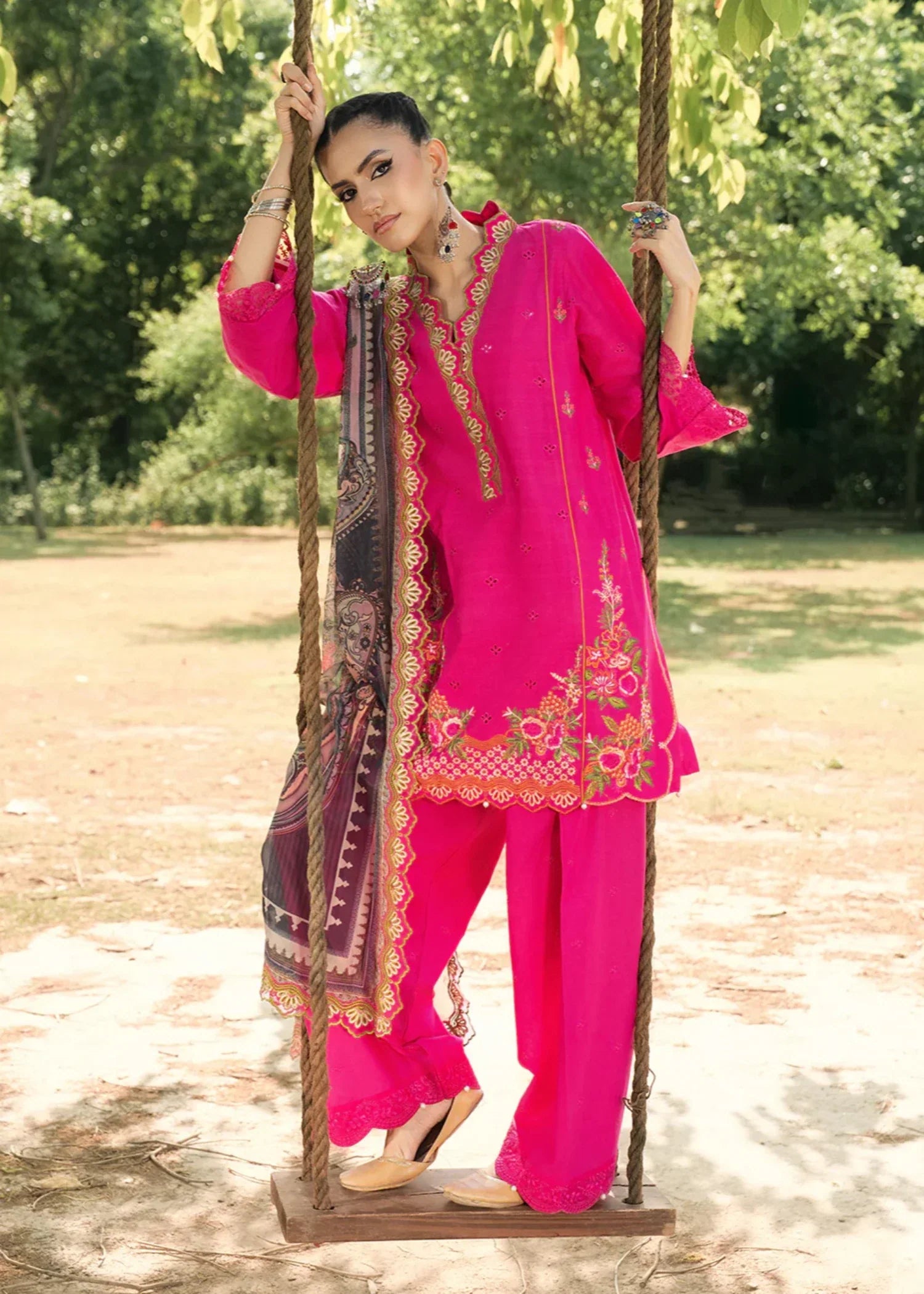 Hemstitch Blush Petal Women 3pcs