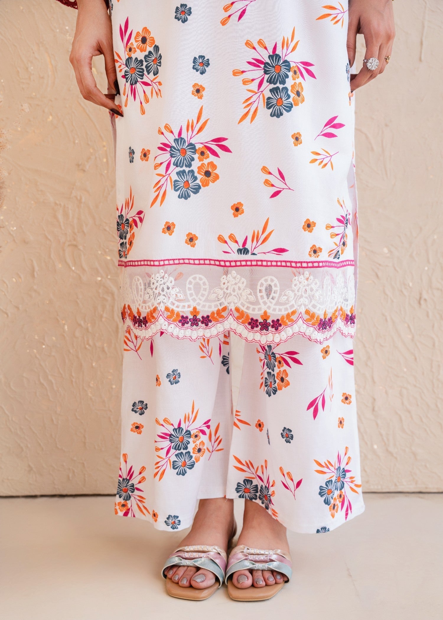 Tehzeeb Libas WHITE ELEGANCE EMBROIDERED Women 2pcs