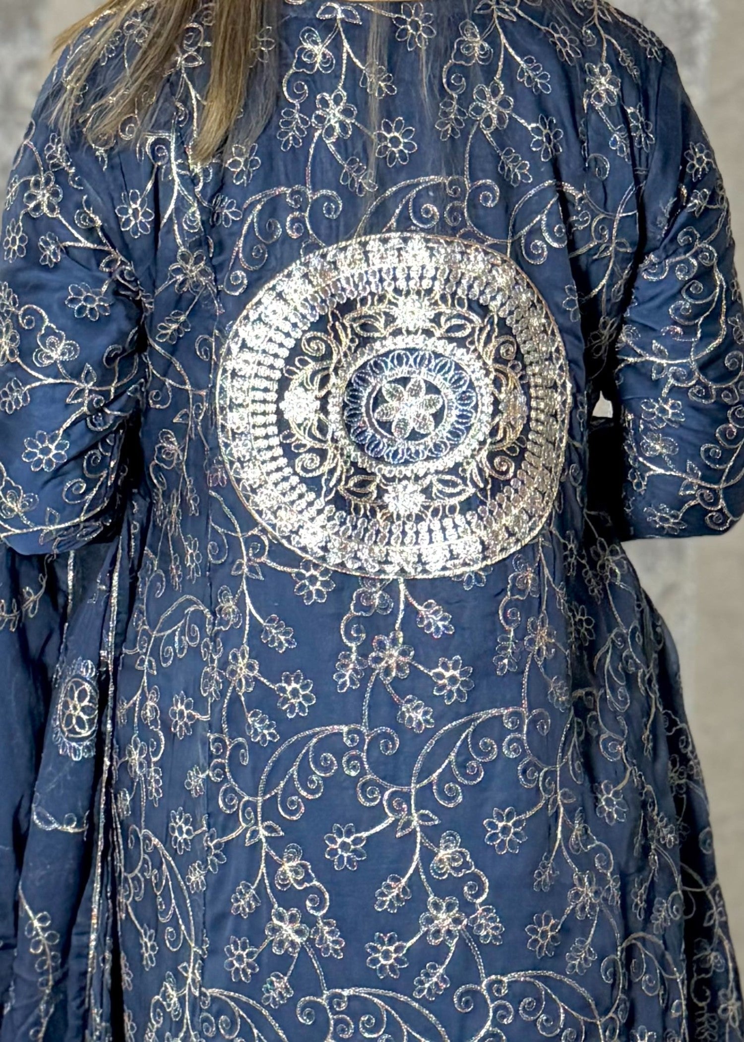 MMG Garments NOOR E CHASHAM| CHIFFON EMBROIDERED BACKTAIL FROCK MMG 825 Women 3pcs