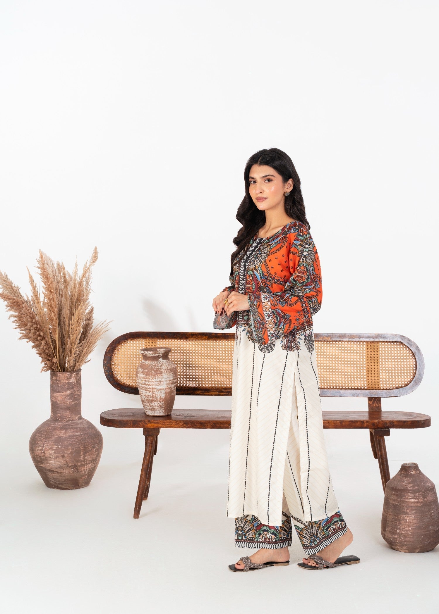 Stylish Collection ORANGE BLOOM Women 2pcs