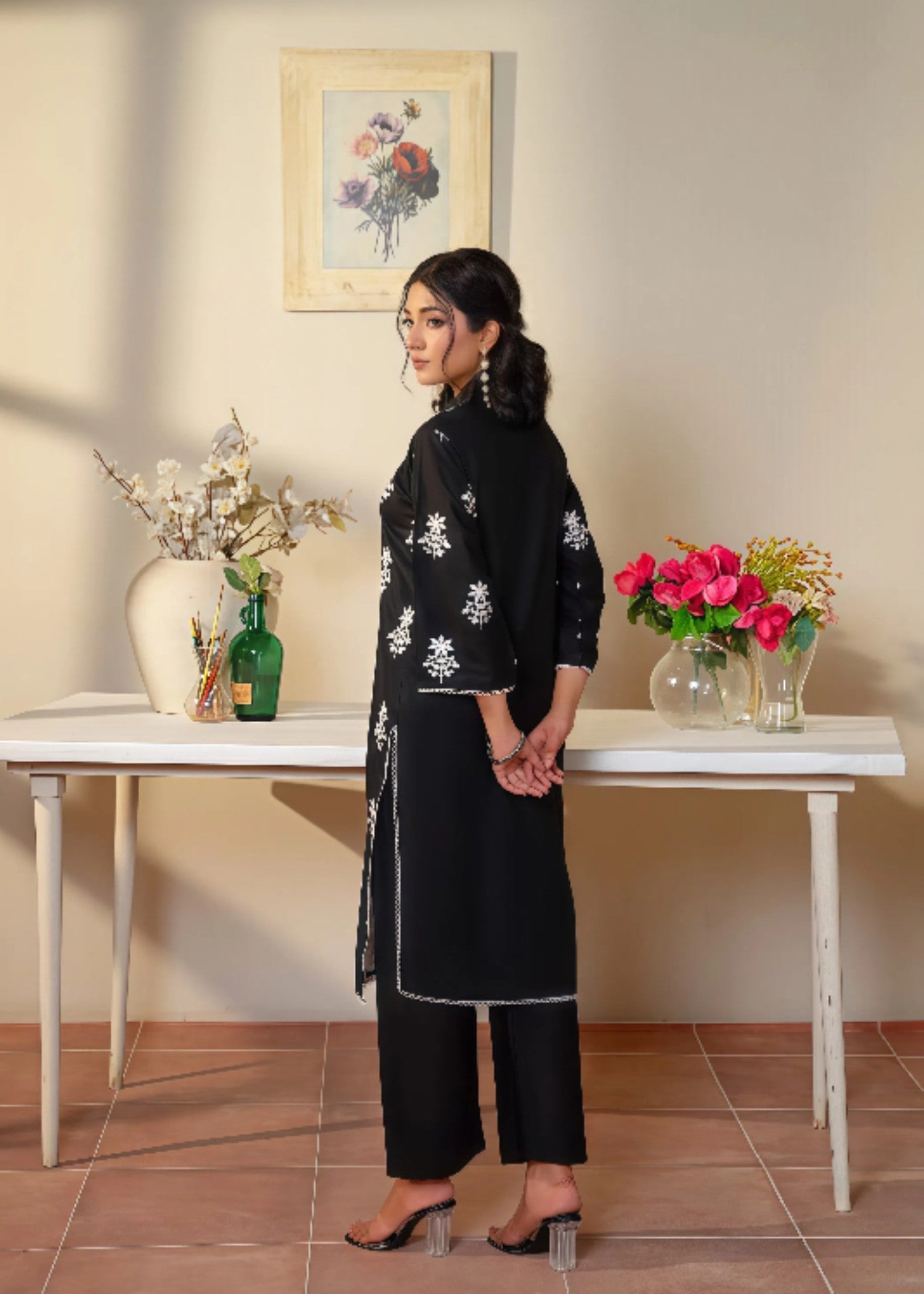 Zeephire BLACK EMB Women 3pcs