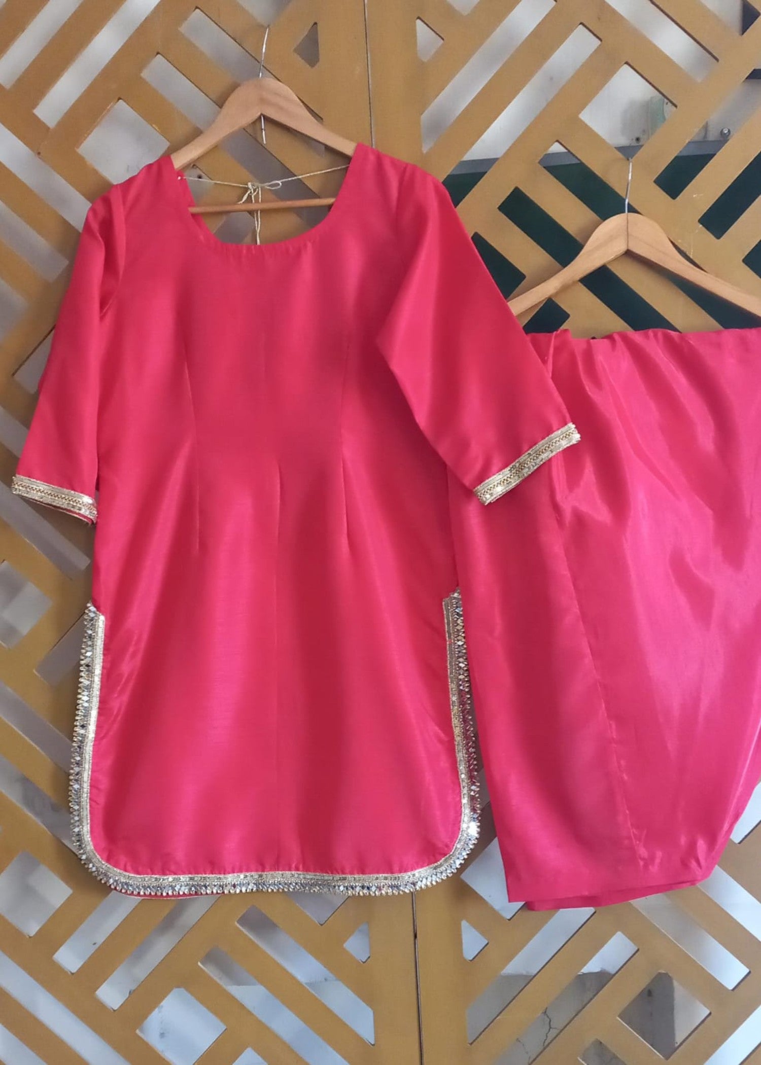Uzman Yasen Pink Shalwar set Women 3pcs