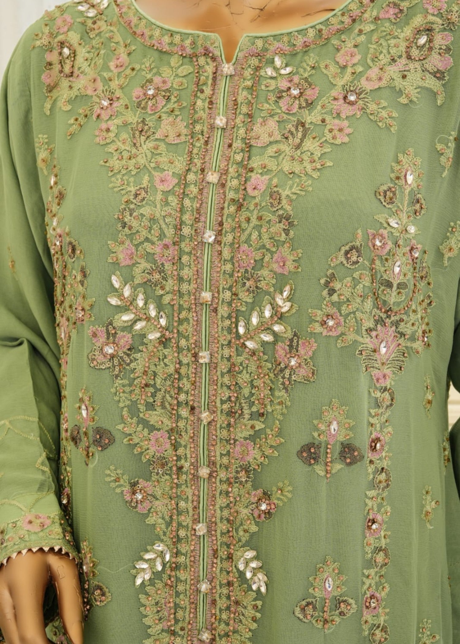 Ahmed Creations ALISHBA APPLE GREEN Women 3pcs