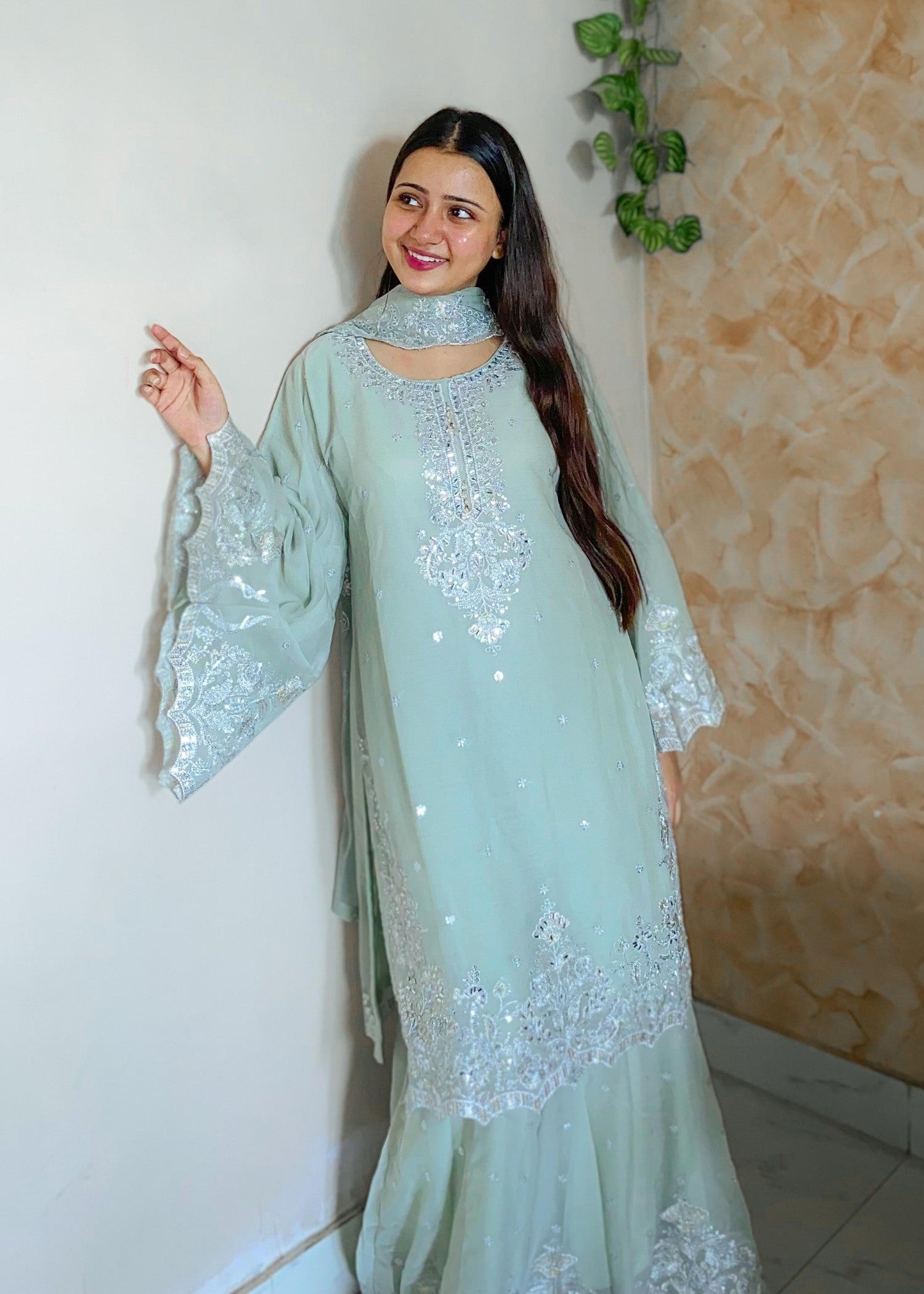 Inaaya Fashion Sajal Grey Women 3pcs