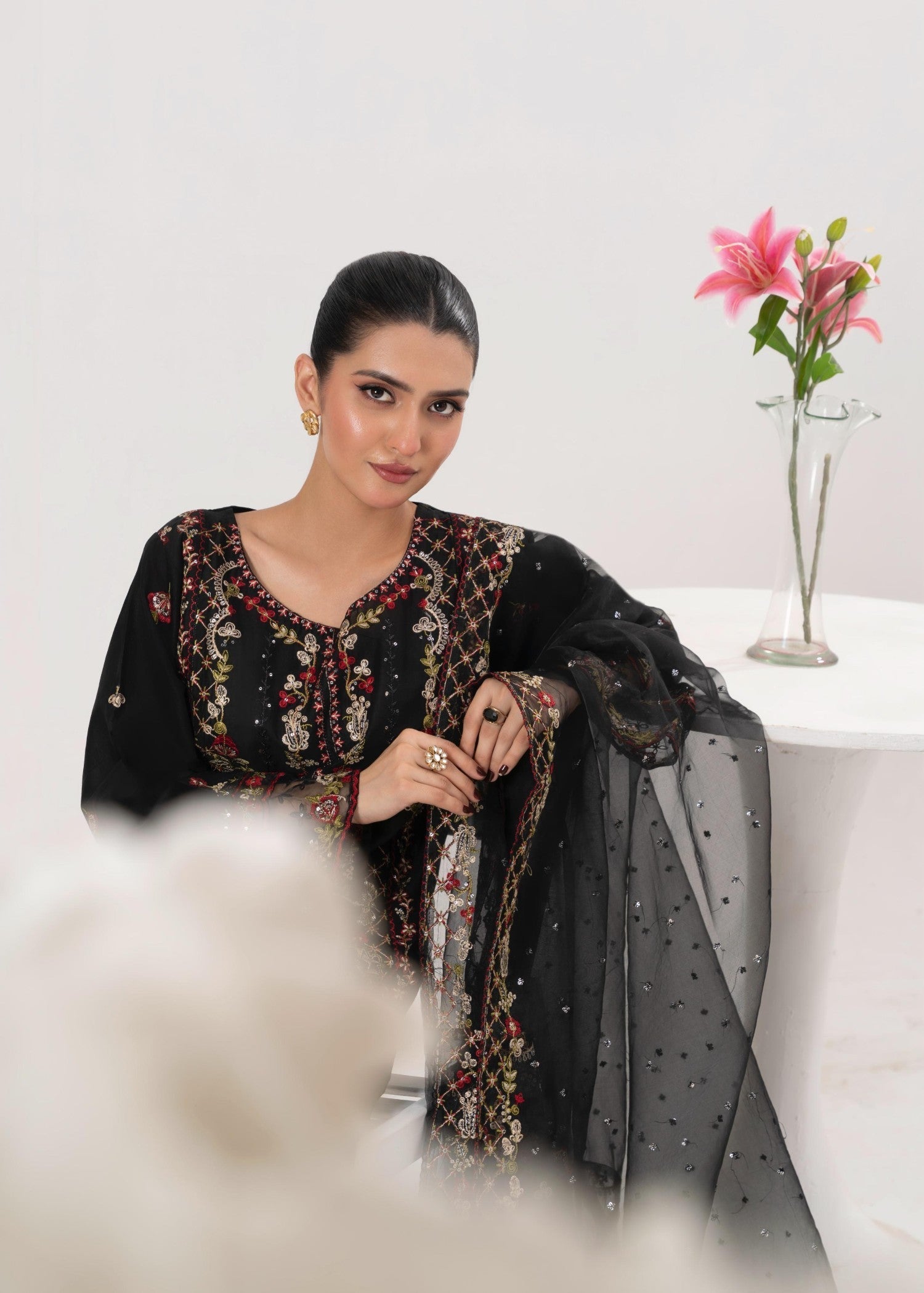 Stylish Collection AROOSH EMBROIDERED Women 3pcs