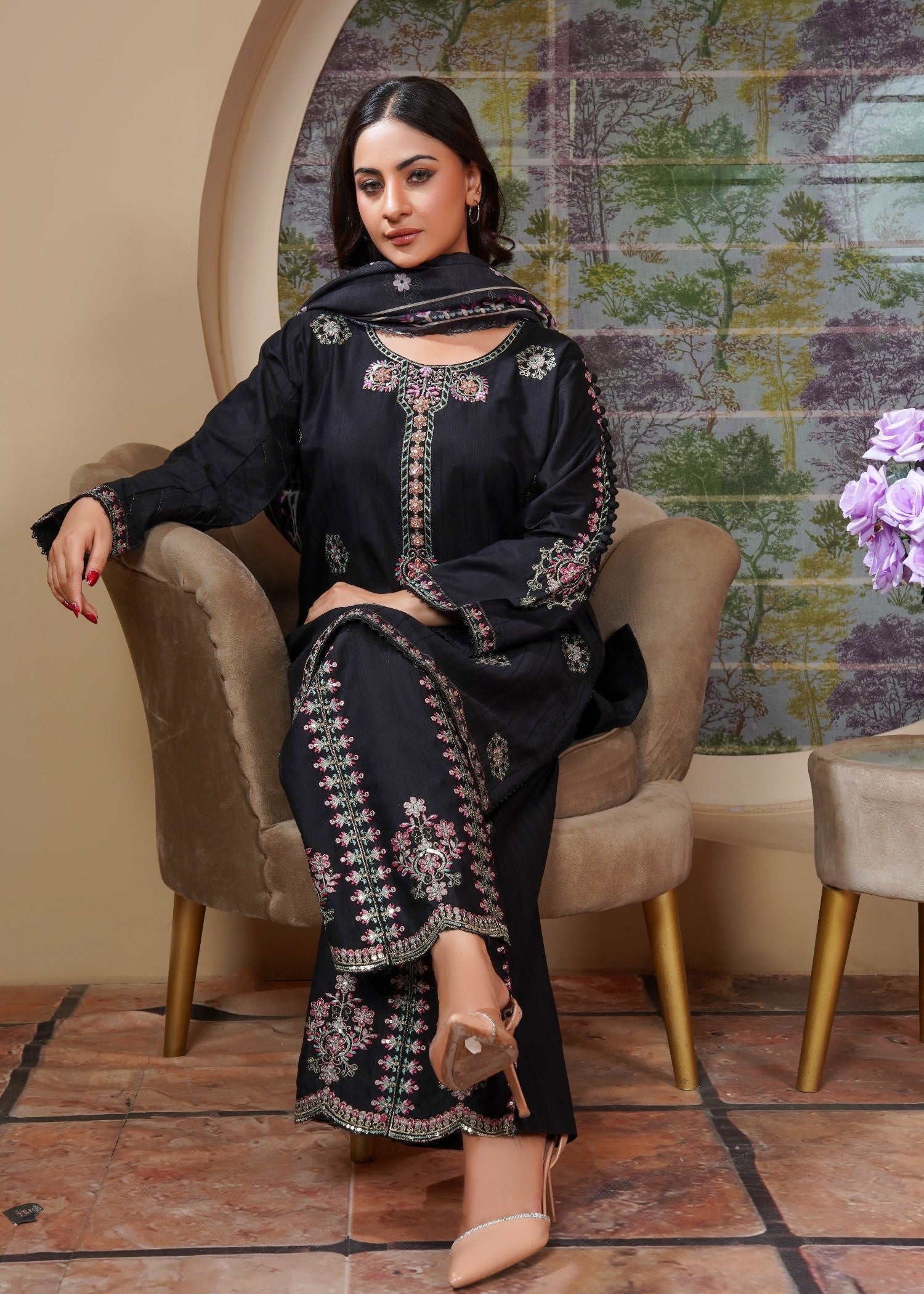 Elara Official Midnight Bloom Women 3pcs