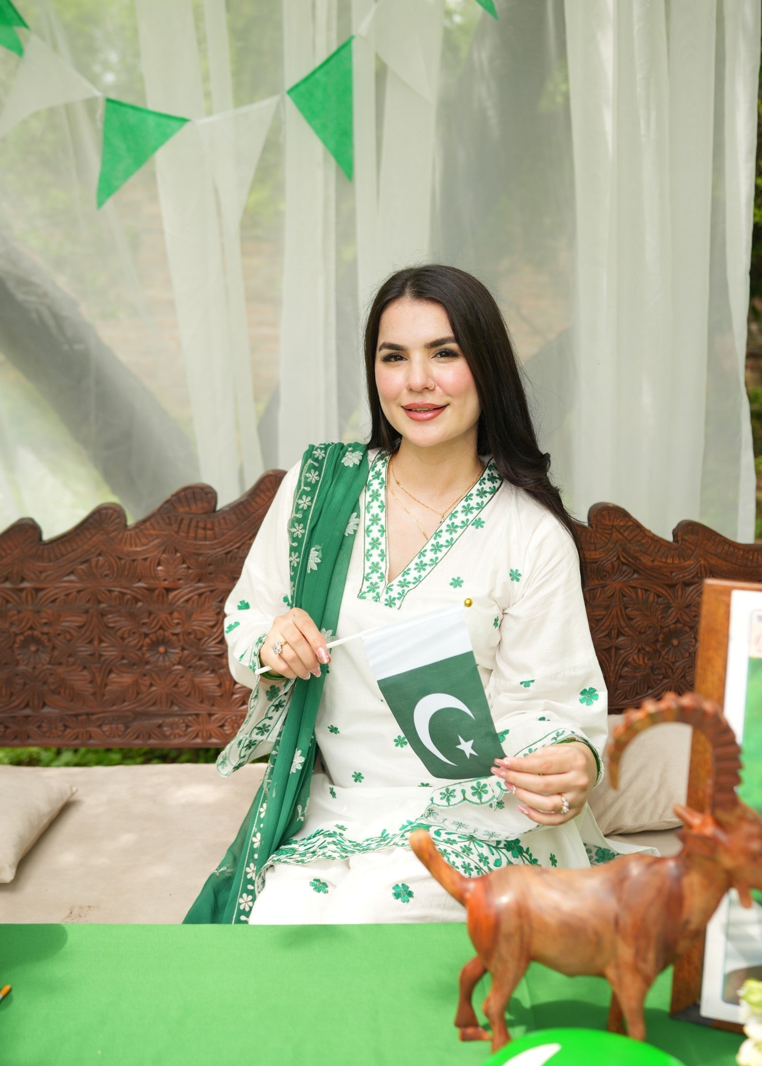Noor Asiya Farshi Shalwar Pakistani Ethnic Lawn Dress Women 3pcs