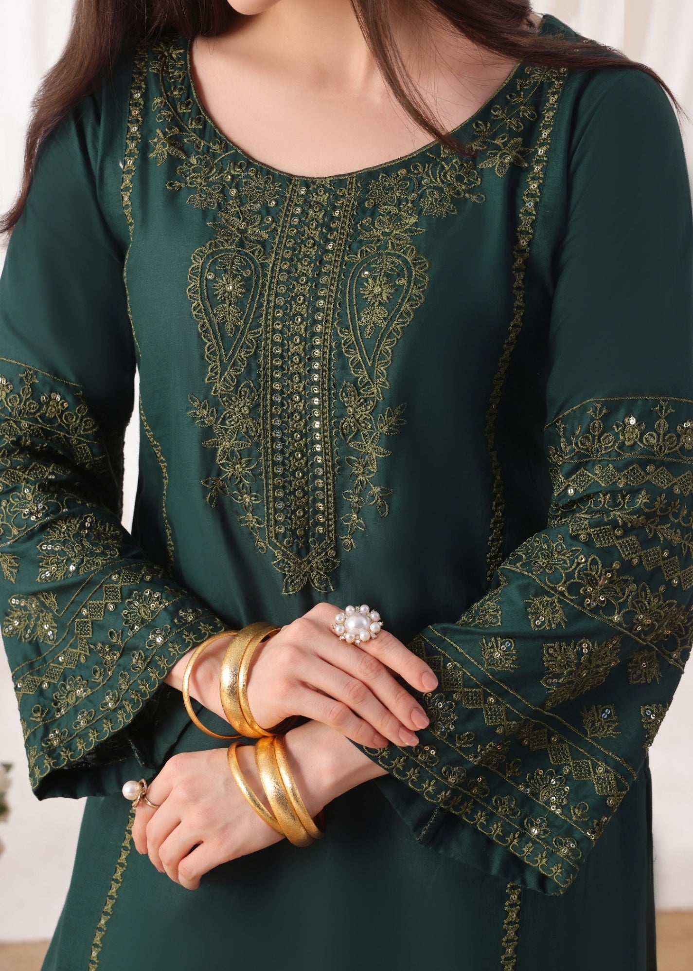 Ayra Pret Zauq Green Women 2pcs