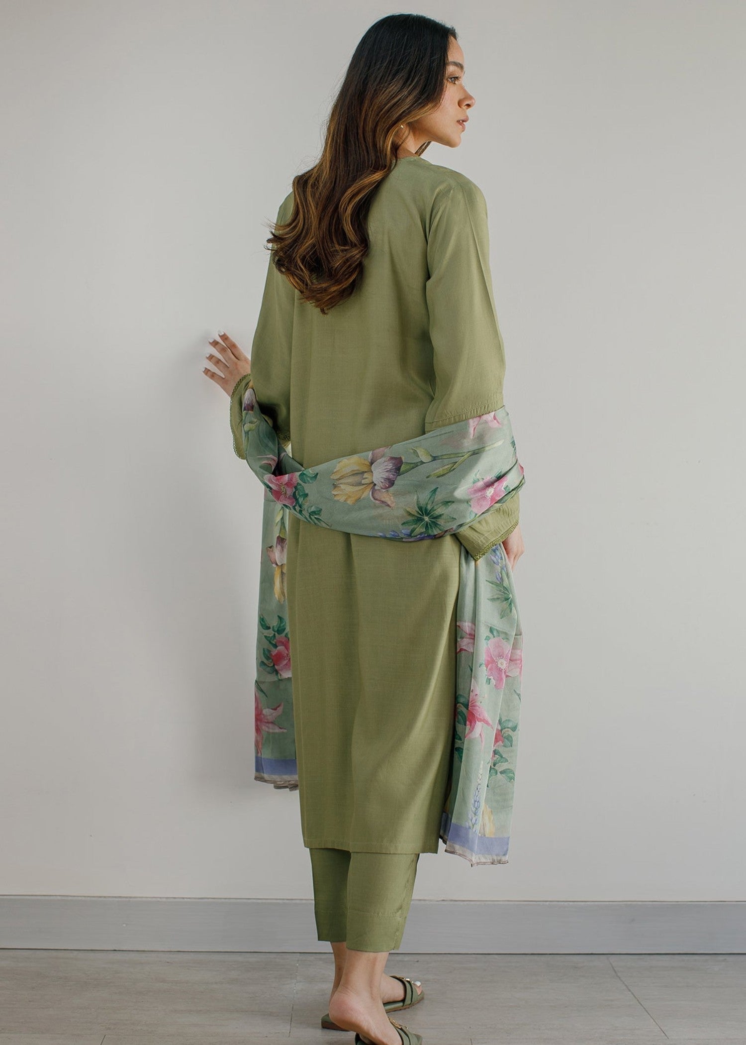 Peach Republic Raw Silk Suit 01 Women 3pcs