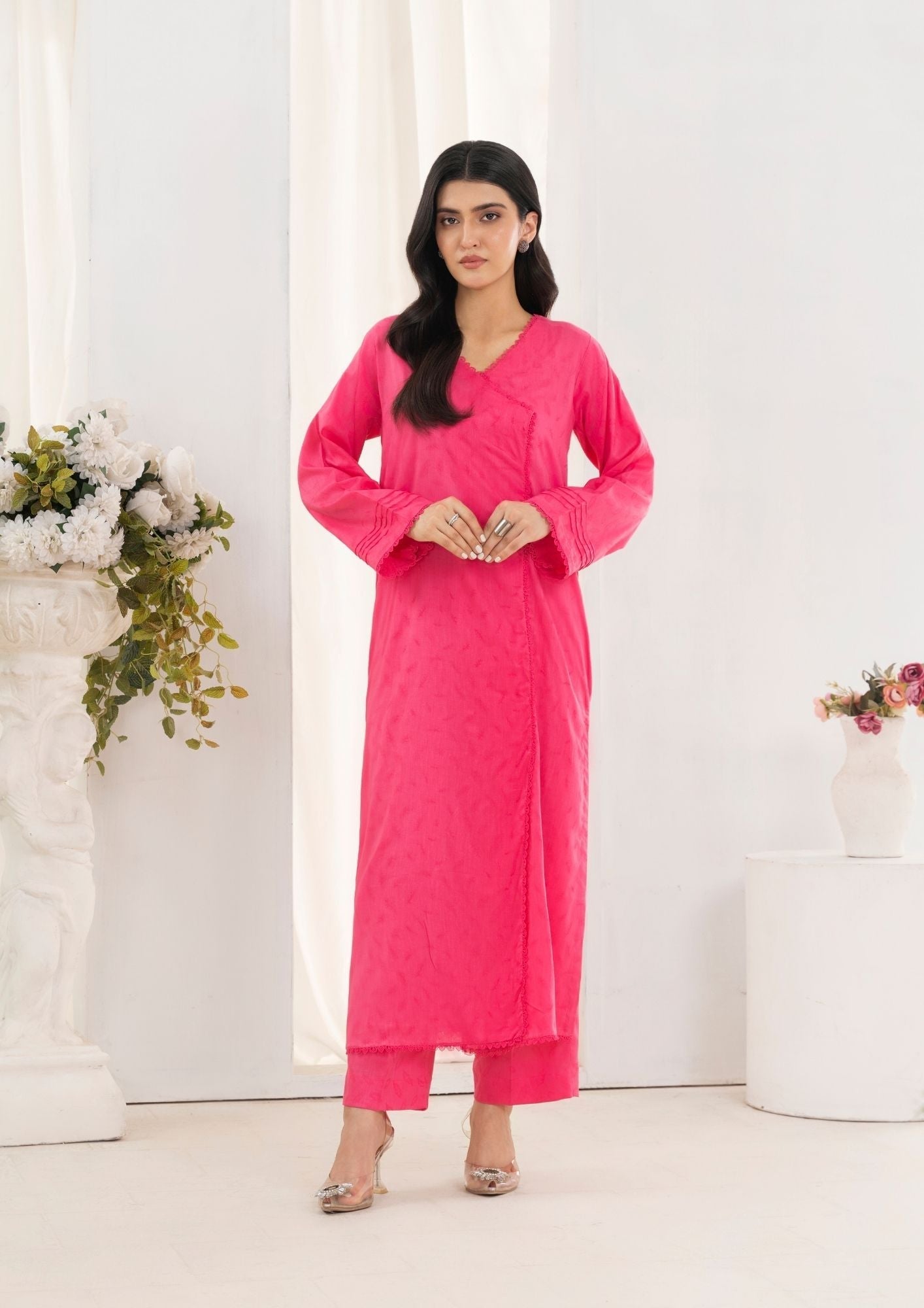 Yolo Pret Cotton Angrakh Set Rozana S25 0014 Women 2pcs