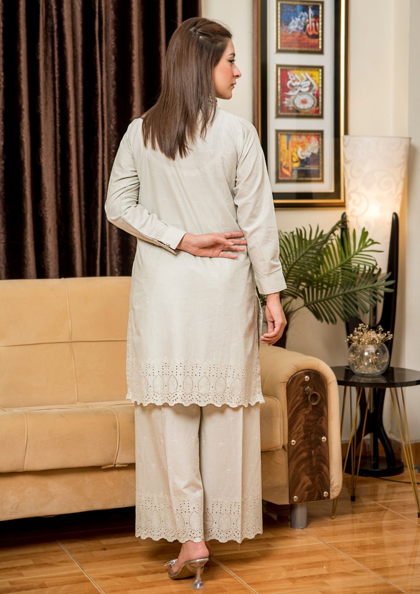 Yolo Pret Schiffli Embroidered Set Rozana S25 0021 Women 2pcs