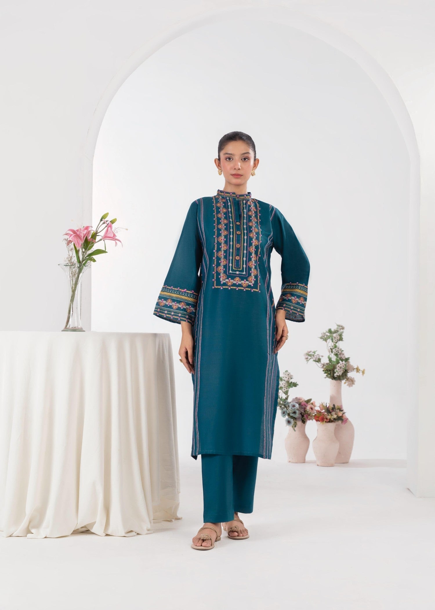 Stylish Collection LIME TEAL Women 2pcs
