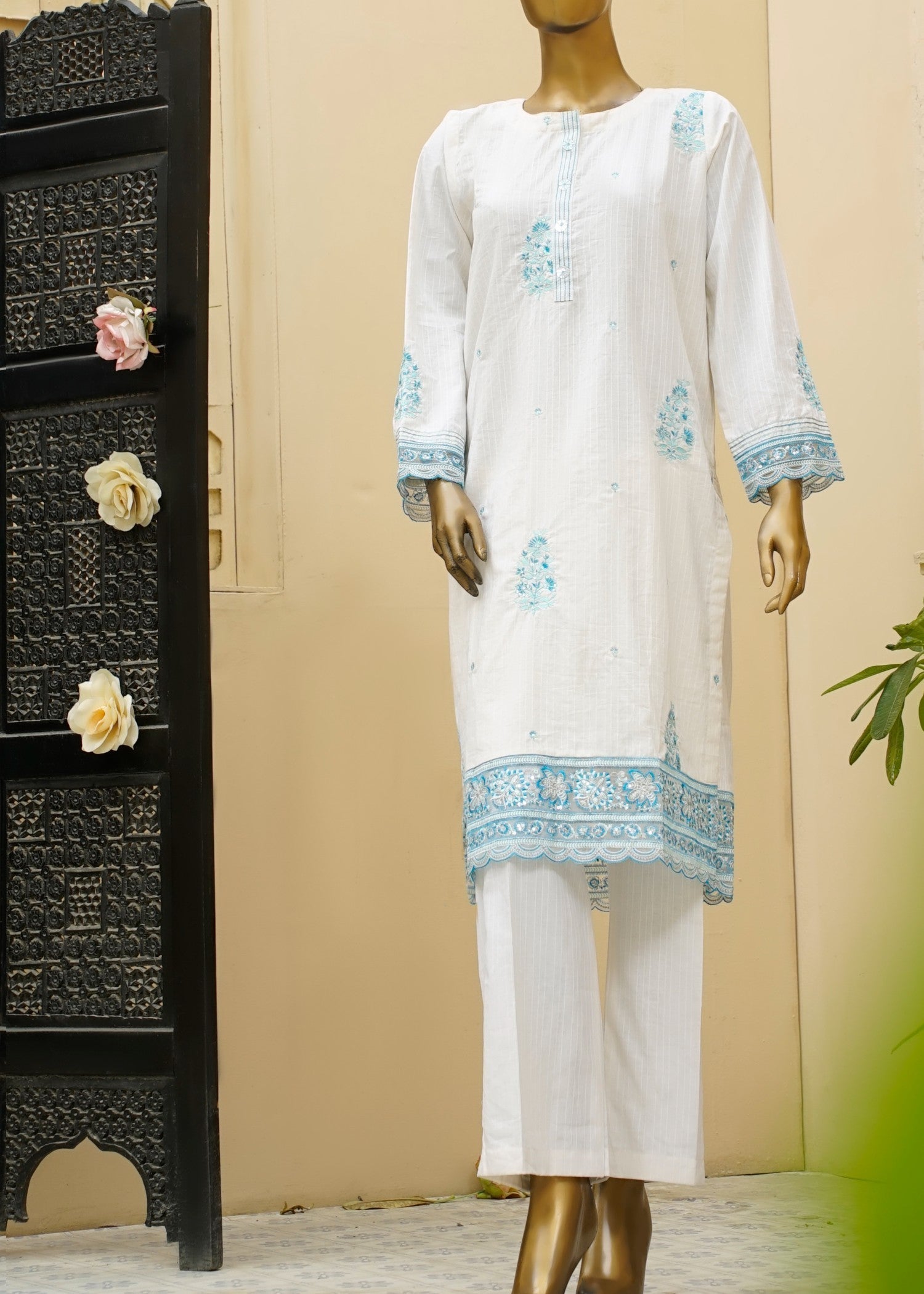 AYLA STUDIO EMBROIDERED LUXURY PRET COTTON DOBBY SE250410 Women 2pcs